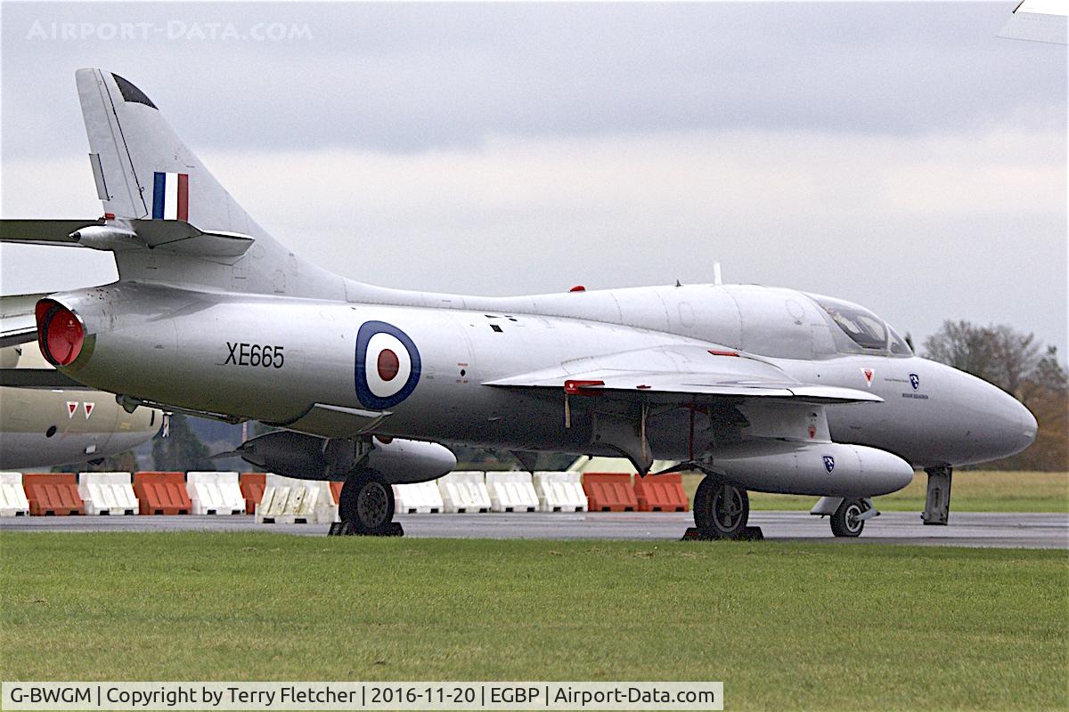 G-BWGM, 1955 Hawker Hunter T.8C C/N HABL-003008, G-BWGM (XE665/VL-876), 1955 Hawker Hunter T.8C, c/n: HABL003008 at Kemble