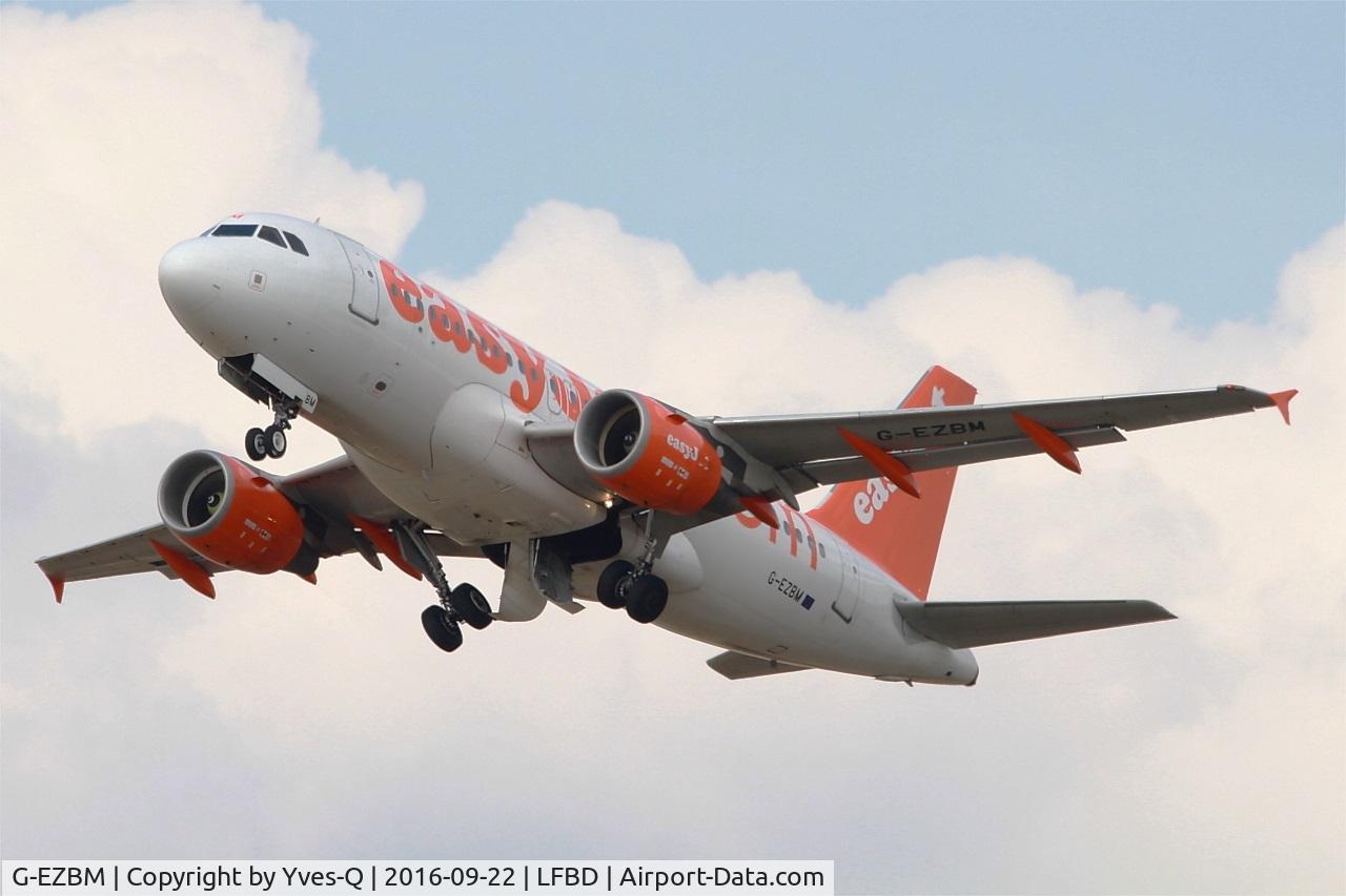 G-EZBM, 2007 Airbus A319-111 C/N 3059, Airbus A319-111, Take off rwy 23, Bordeaux Mérignac airport (LFBD-BOD)