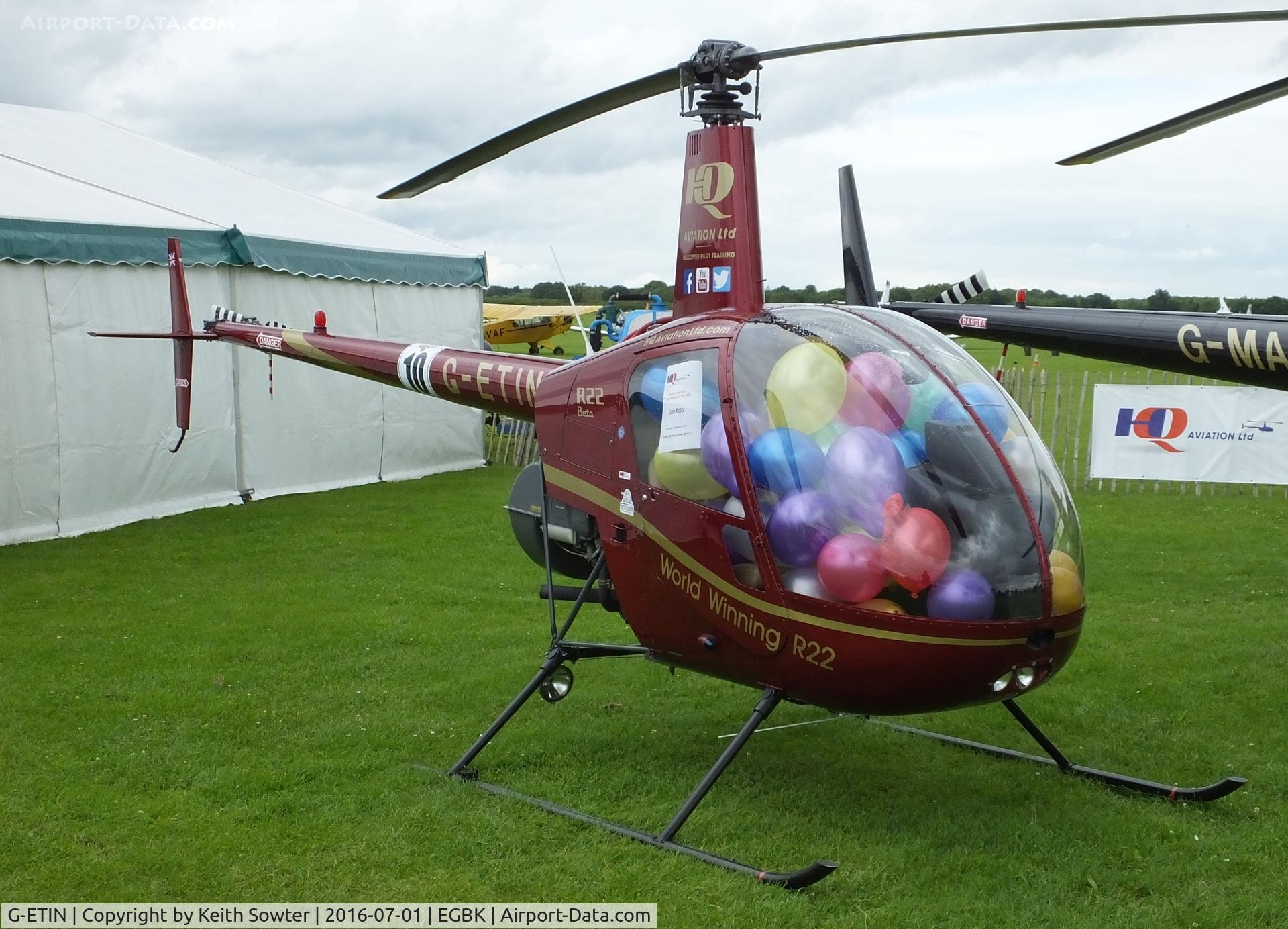 G-ETIN, 1988 Robinson R22 Beta C/N 0853, Display aircaft