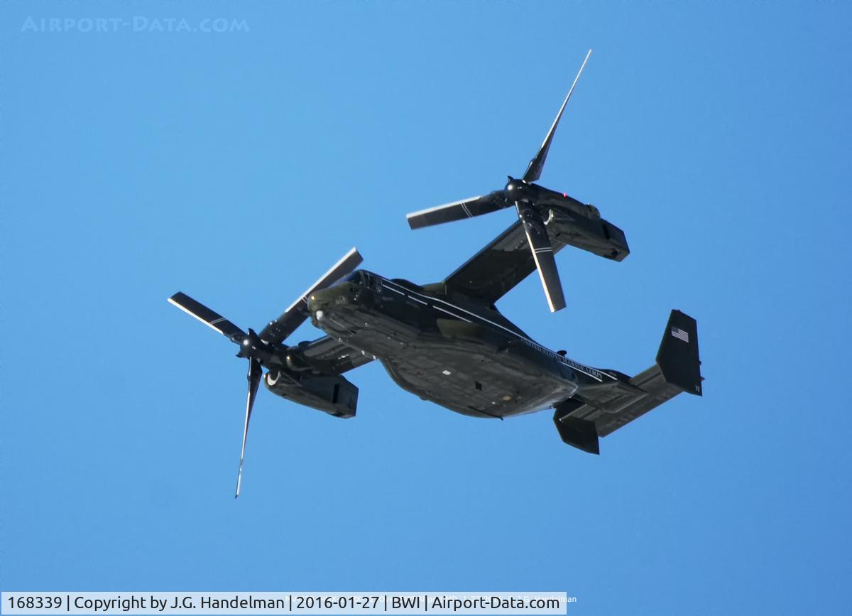 168339, 2014 Bell-Boeing MV-22B Osprey C/N D0242, Over BWI.