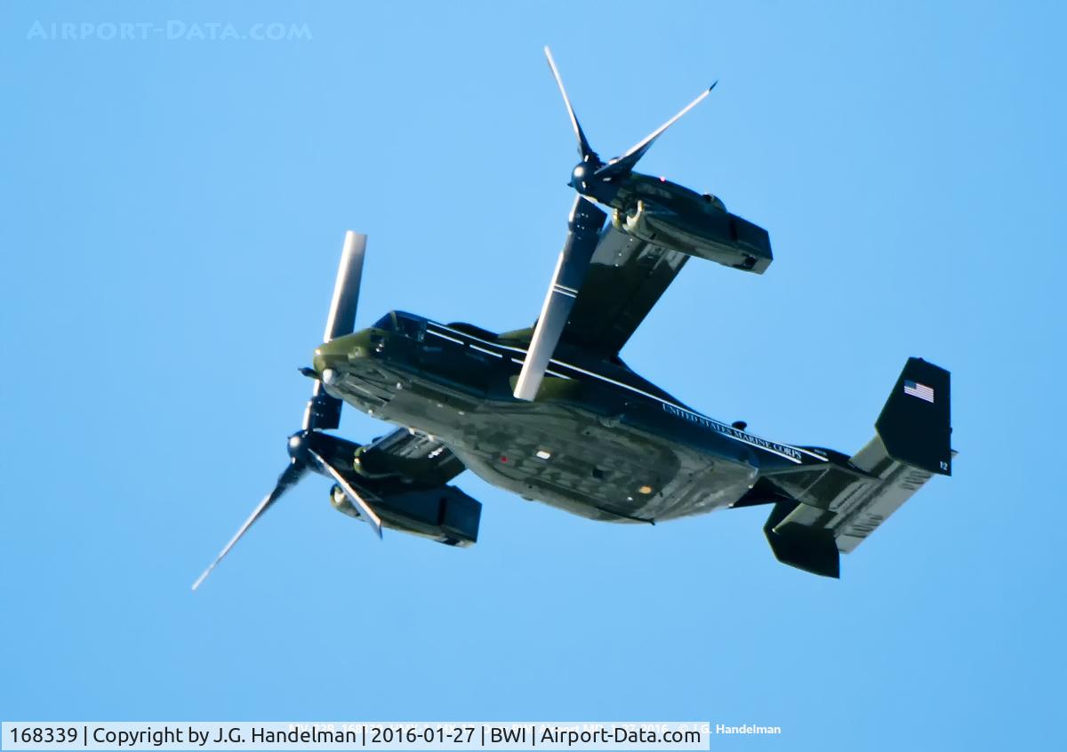 168339, 2014 Bell-Boeing MV-22B Osprey C/N D0242, Over BWI.