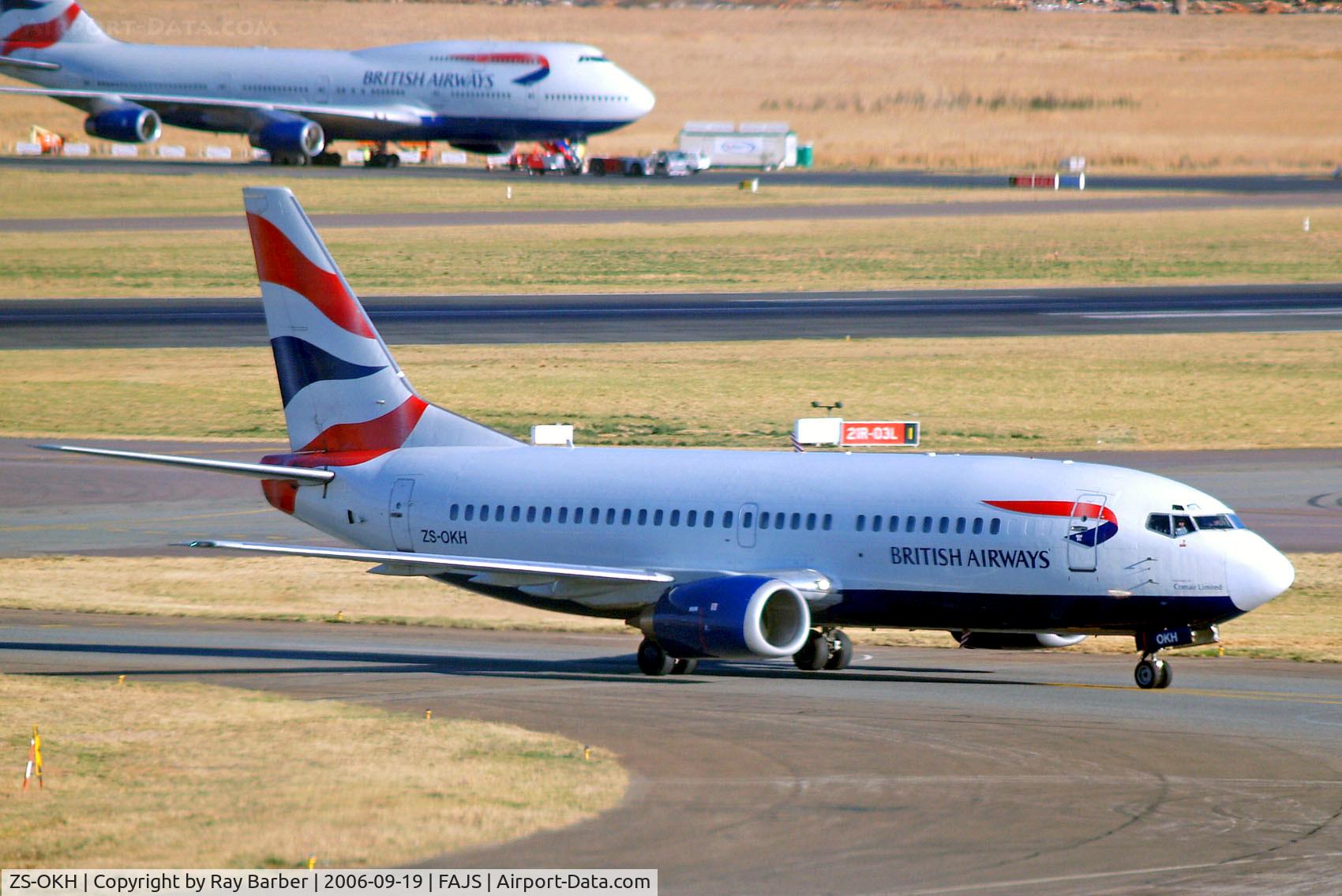 ZS-OKH, 1986 Boeing 737-376 C/N 23479, Boeing 737-376 [23479] (Comair/British Airways) Johannesburg Int~ZS 19/09/2006