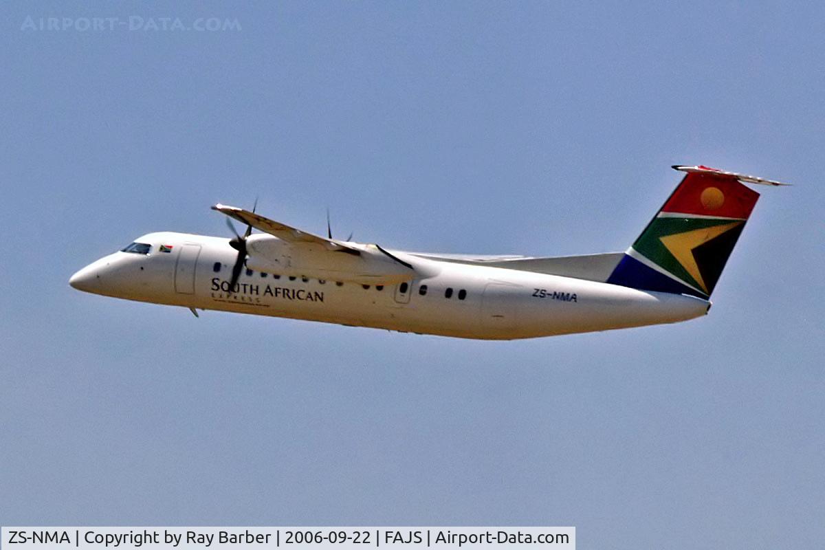 ZS-NMA, 1994 De Havilland Canada DHC-8-311 Dash 8 C/N 358, De Havilland Canada DHC-8-311 Dash 8 [358] (South African Express) Johannesburg Int~ZS 22/09/2006. Taken through the glass of the terminal.