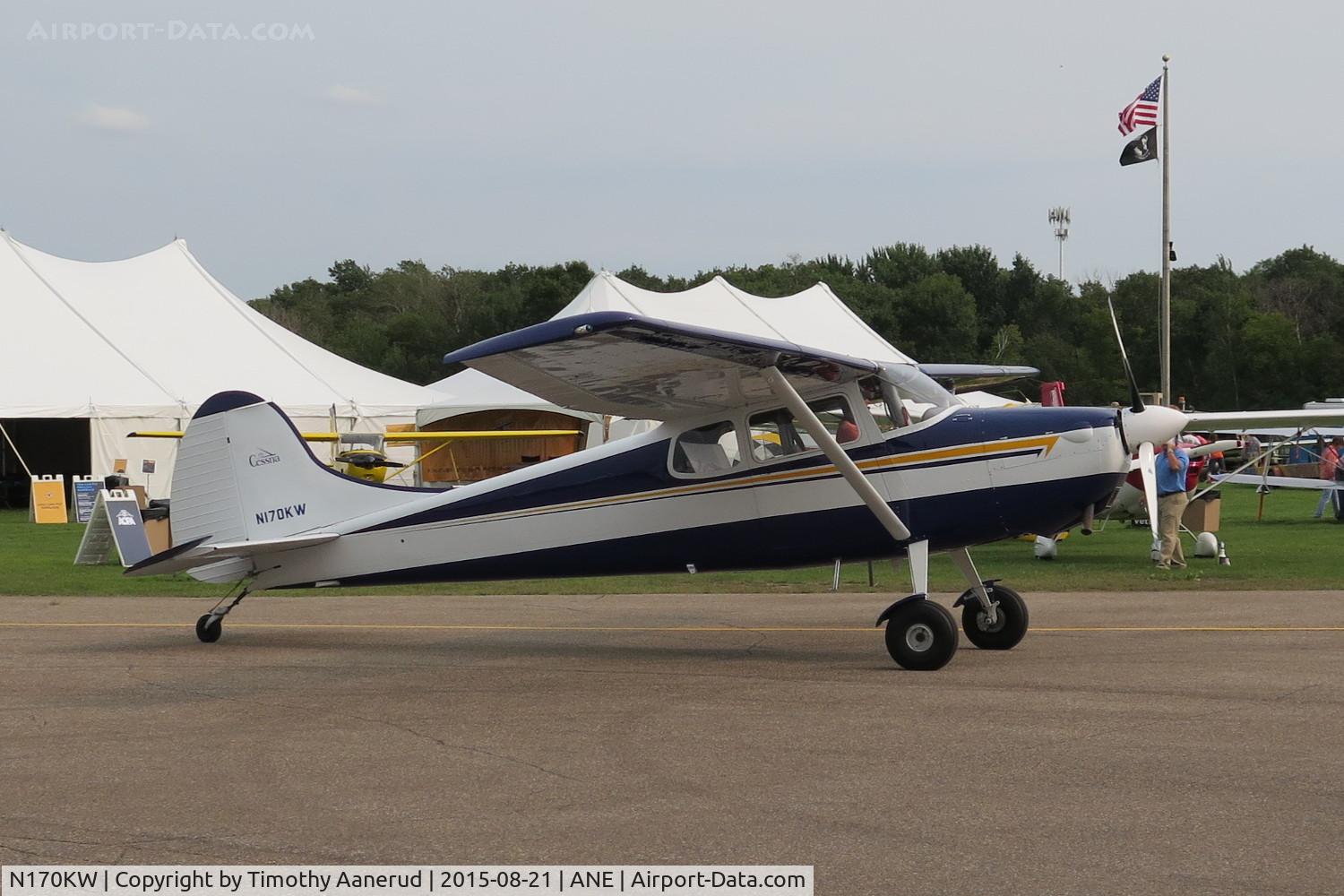 N170KW, 1955 Cessna 170B C/N 26712, 1955 Cessna 170B, c/n: 26712,  2015 AOPA FLY-IN Minneapolis, MN.  With a MT-Propeller