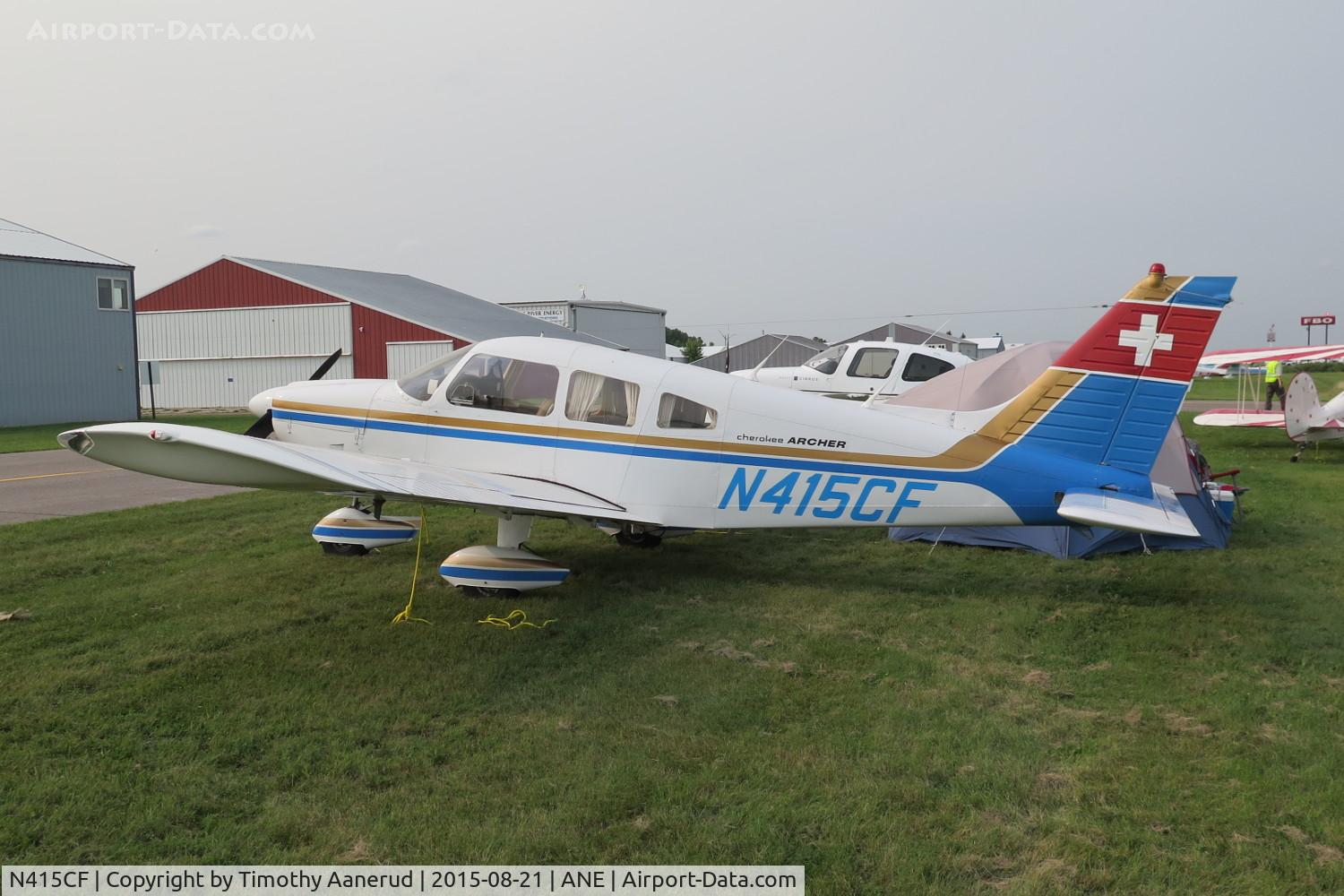 N415CF, 1975 Piper PA-28-180 C/N 28-7505118, 1975 Piper PA-28-180, c/n: 28-7505118, 2015 AOPA FLY-IN Minneapolis, MN