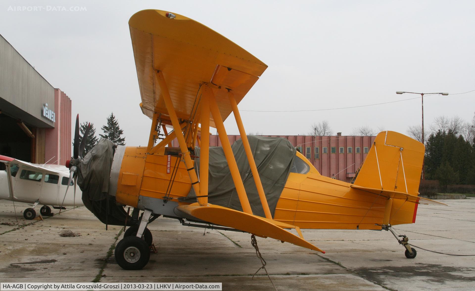 HA-AGB, 1974 Grumman-Schweizer G-164A C/N 1210, Kaposújlak Airport, Hungary.