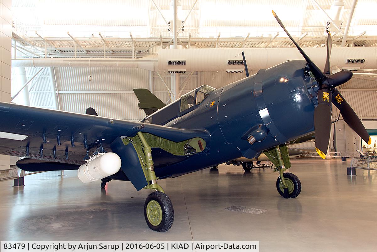 83479, Curtiss SB2C-5 Helldiver C/N Not found 83479, Helldivers were the last dive-bombers in the U.S. Navy. This Helldiver never saw combat, having reached Guam before the war ended. It was assigned to VB-92 