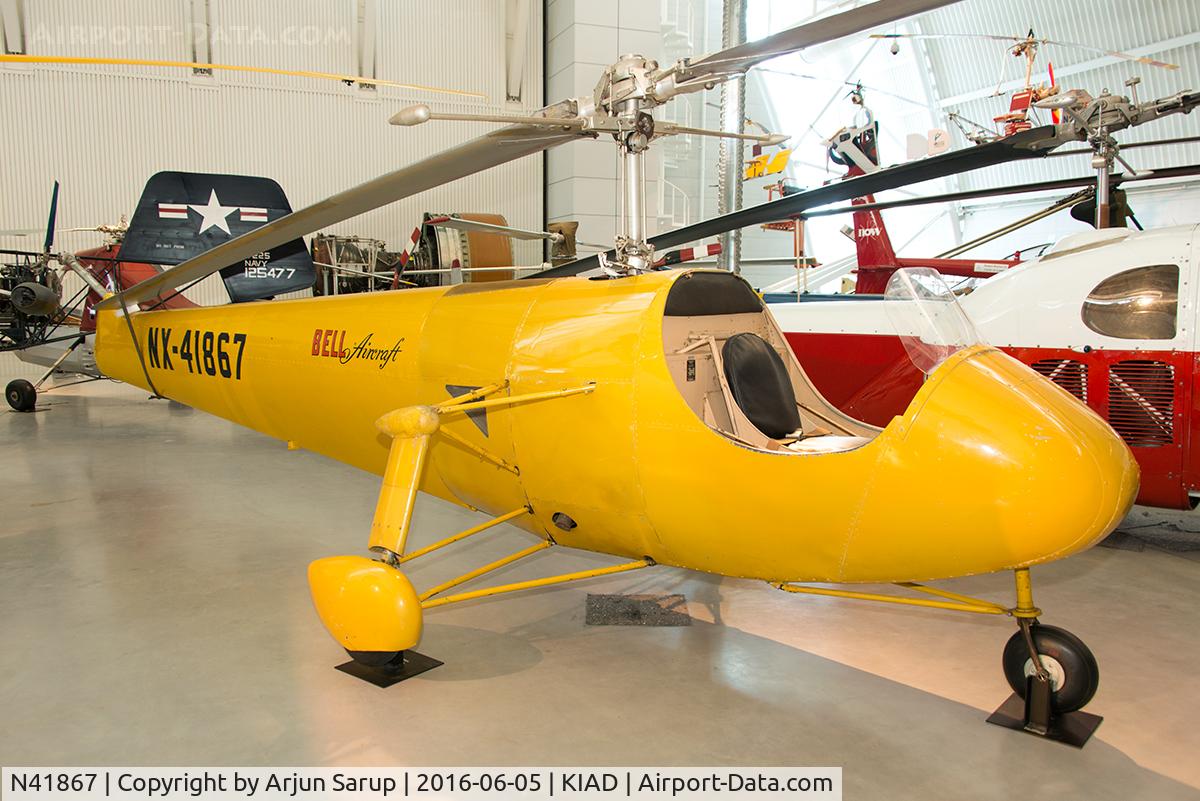 N41867, 1942 Bell 30 Ship 1A C/N 1A, Lawrence Bell saw a market for the helicopter as a personal means for Americans to move around after the war. Along with Arthur Young and Bartram Kelly, Bell produced the Model 30 Genevieve, which flew in 1942.