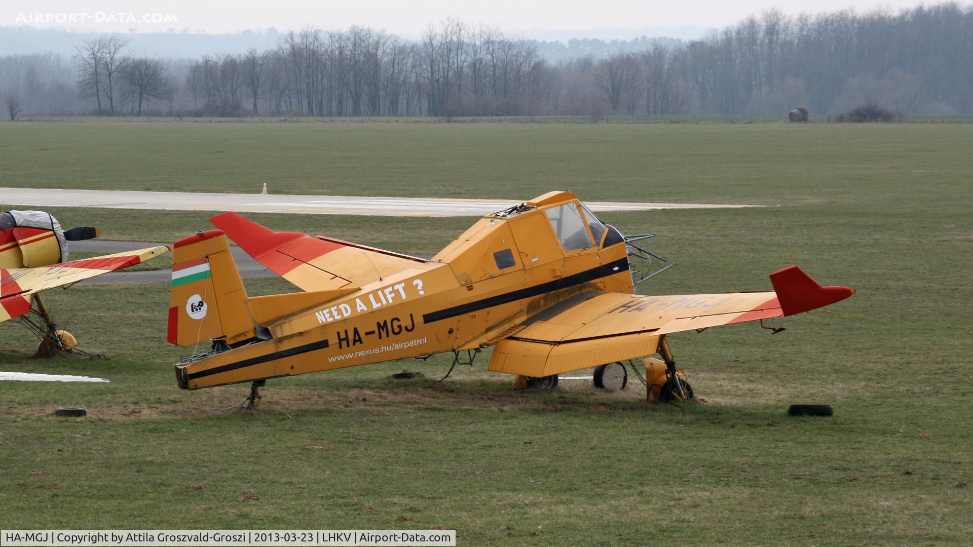 HA-MGJ, 1989 Zlin Z-137T Agro-Turbo C/N 025, Kaposújlak Airport, Hungary.