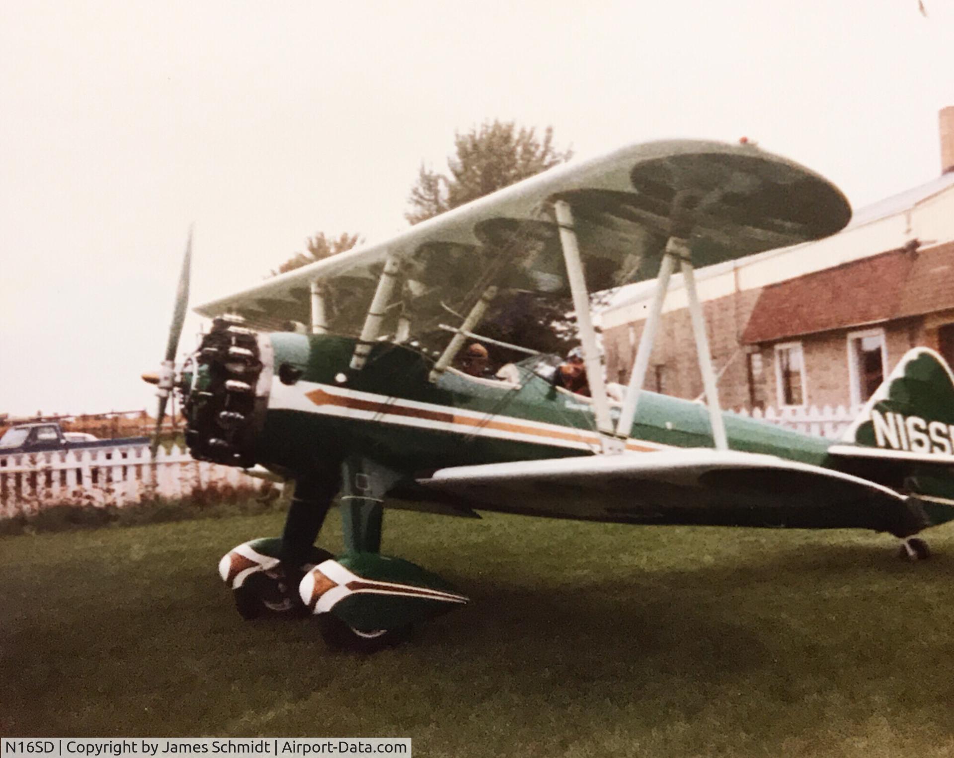 N16SD, Boeing B75N1 C/N 75-6600, At Dacey Airport