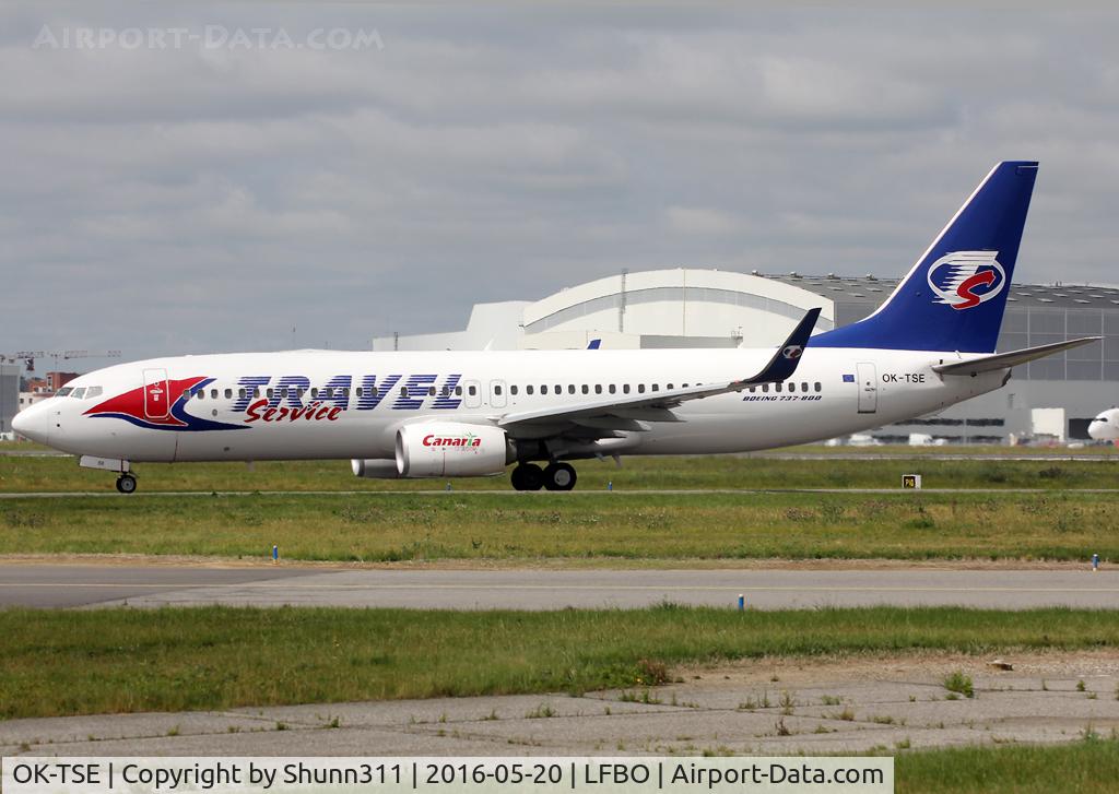 OK-TSE, 2014 Boeing 737-81D C/N 39437, Taxiing holding point rwy 32R or departure...