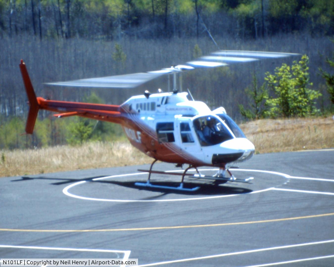 N101LF, Bell 206B JetRanger III C/N 2663, Scanned from original slide taken late August 1997 at Mt.St.Helens, Washington state.  Heli was operating sightseeing flights over the volcano.