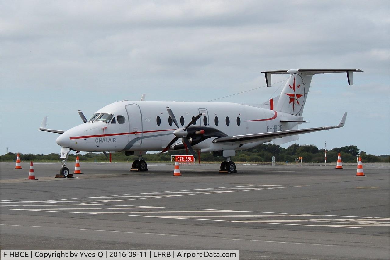 F-HBCE, 1998 Beech 1900D C/N UE-323, Raytheon Aircraft Company 1900D, Parking area, Brest-Bretagne airport (LFRB-BES)