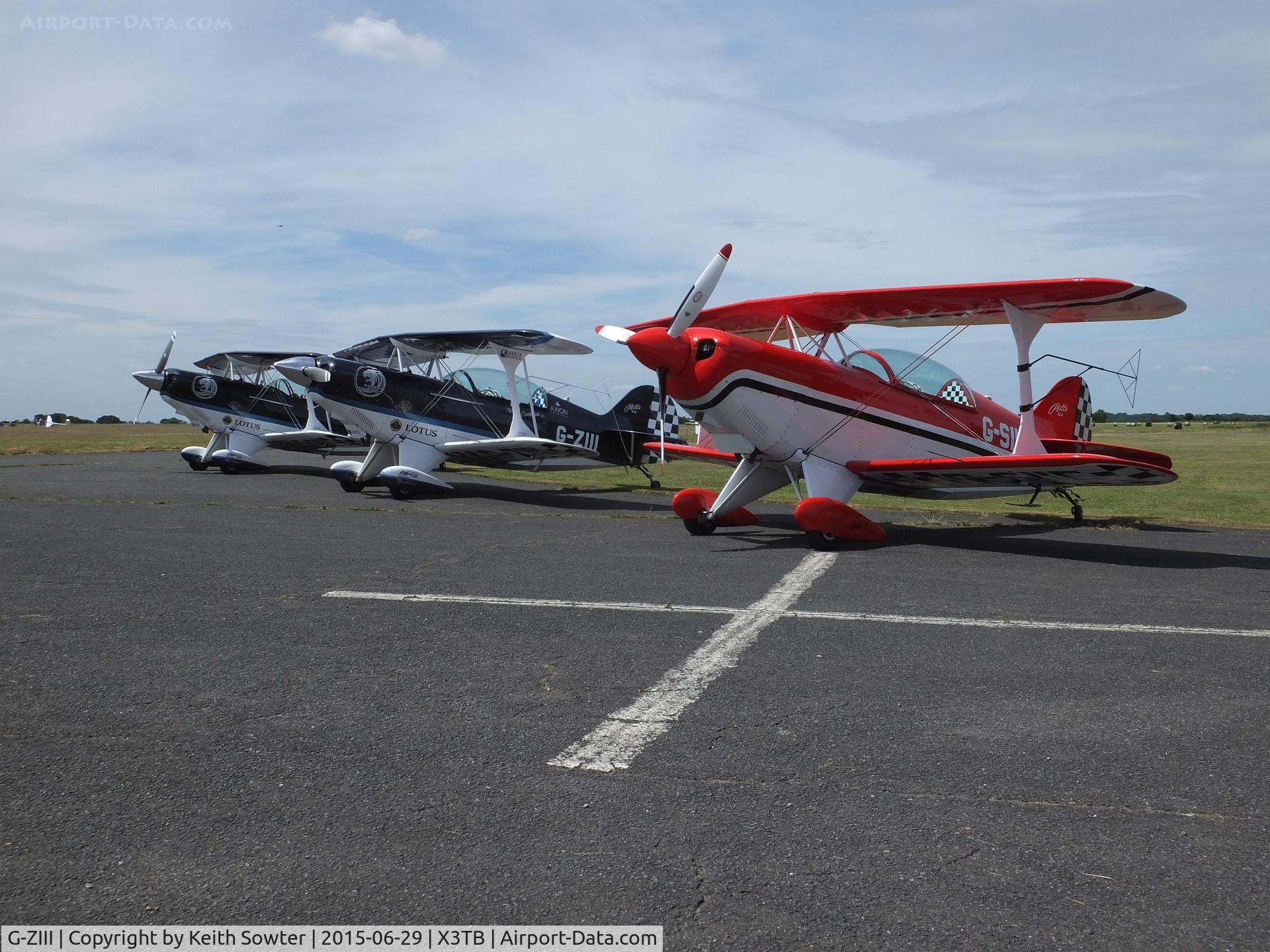 G-ZIII, 1988 Pitts S-2B Special C/N 5151, Aerobatic trio at Tibenham