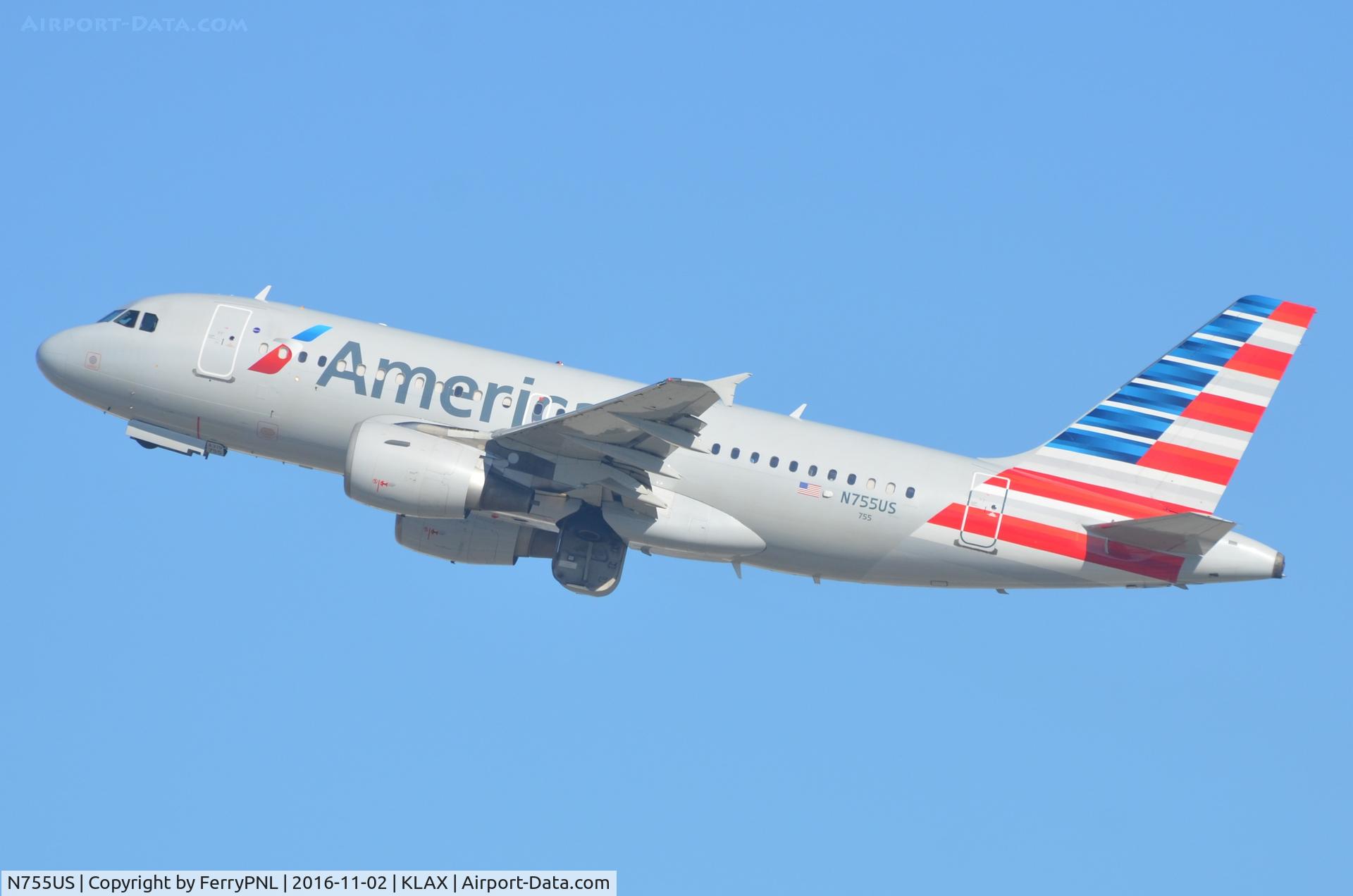 N755US, 2000 Airbus A319-112 C/N 1331, American A319