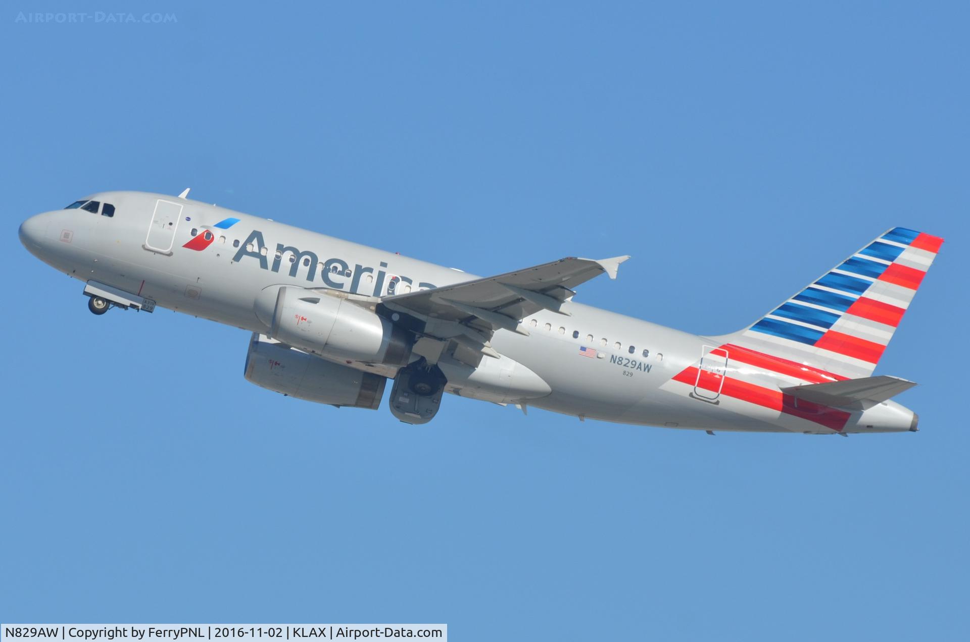 N829AW, 2001 Airbus A319-132 C/N 1563, American A319 (ex US Air and America West)