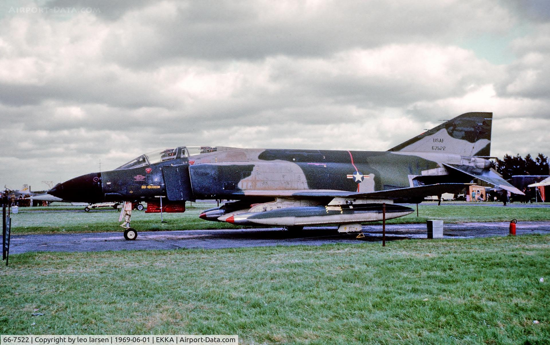 66-7522, 1966 McDonnell F-4D Phantom II C/N 2046, Karup 1.6.69