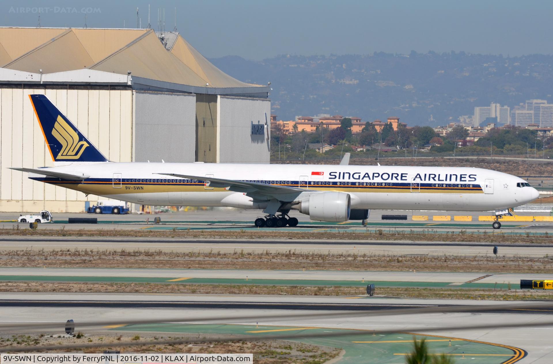 9V-SWN, 2008 Boeing 777-312/ER C/N 34579, Singapore down graded from A388 to B773 in LAX.