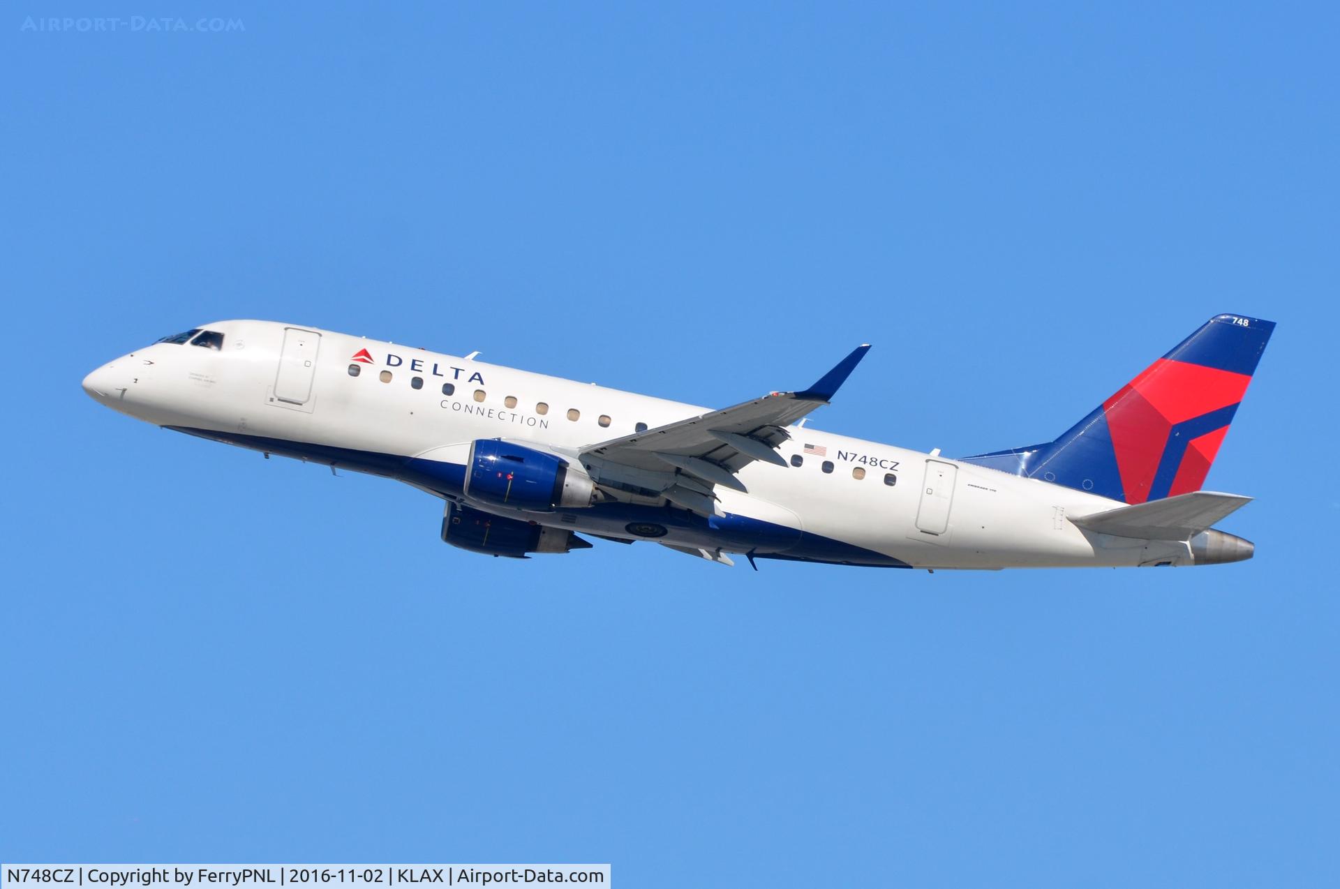 N748CZ, 2007 Embraer 170LR (ERJ-170-100LR) C/N 17000191, Delta Connection ERJ175