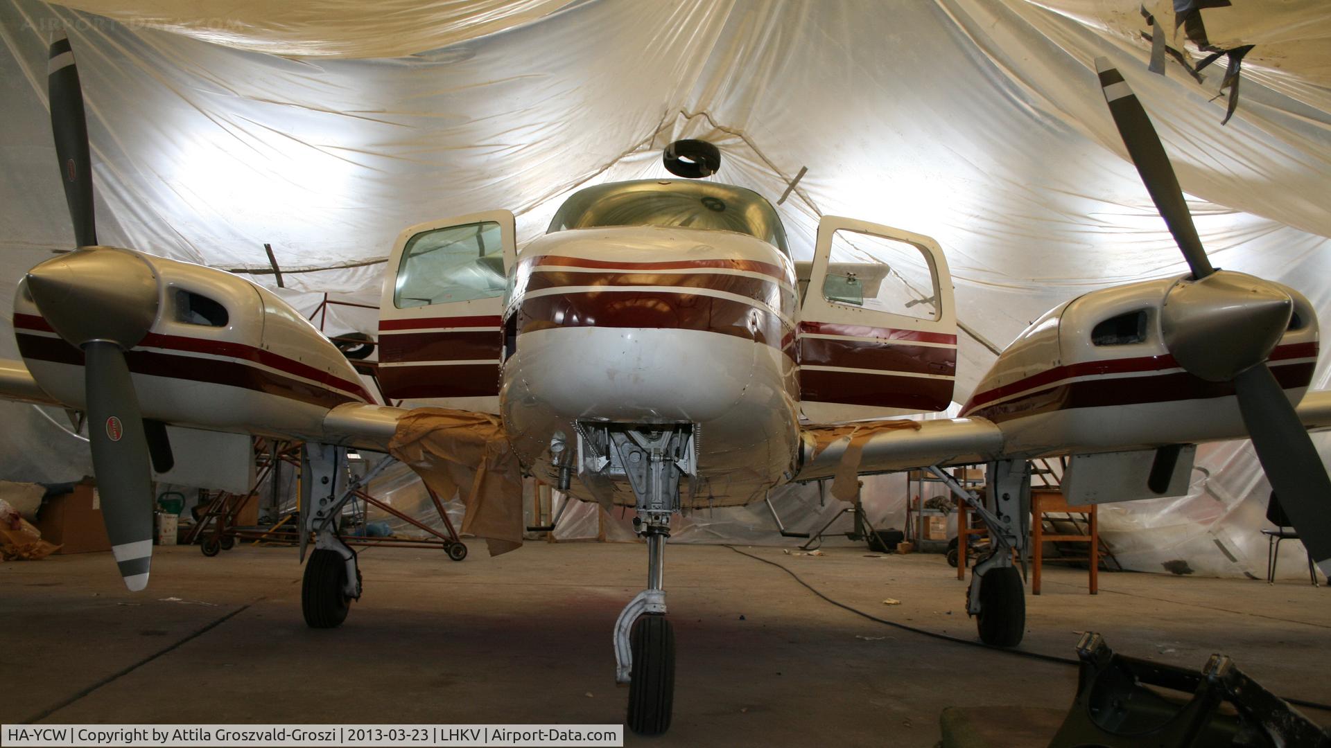 HA-YCW, 1979 Beech 76 Duchess C/N ME-144, Kaposújlak Airport, Hungary.