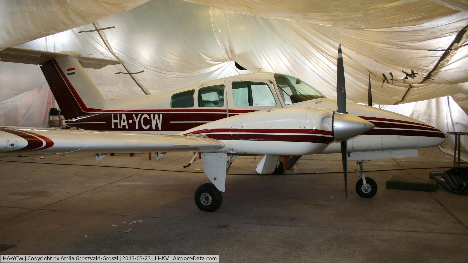 HA-YCW, 1979 Beech 76 Duchess C/N ME-144, Kaposújlak Airport, Hungary.