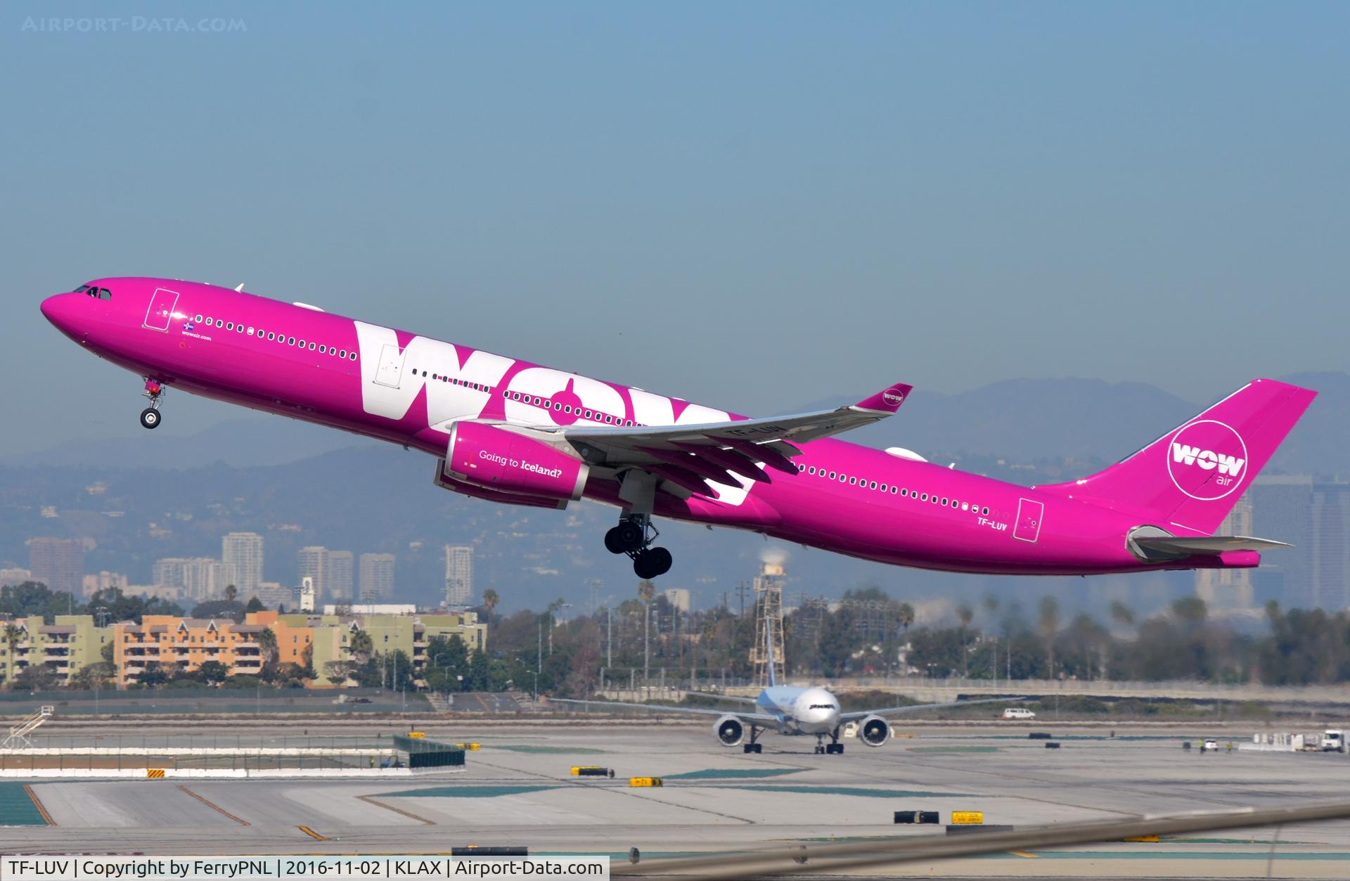TF-LUV, 2015 Airbus A330-343 C/N 1607, WOW A333 departing for Iceland.
