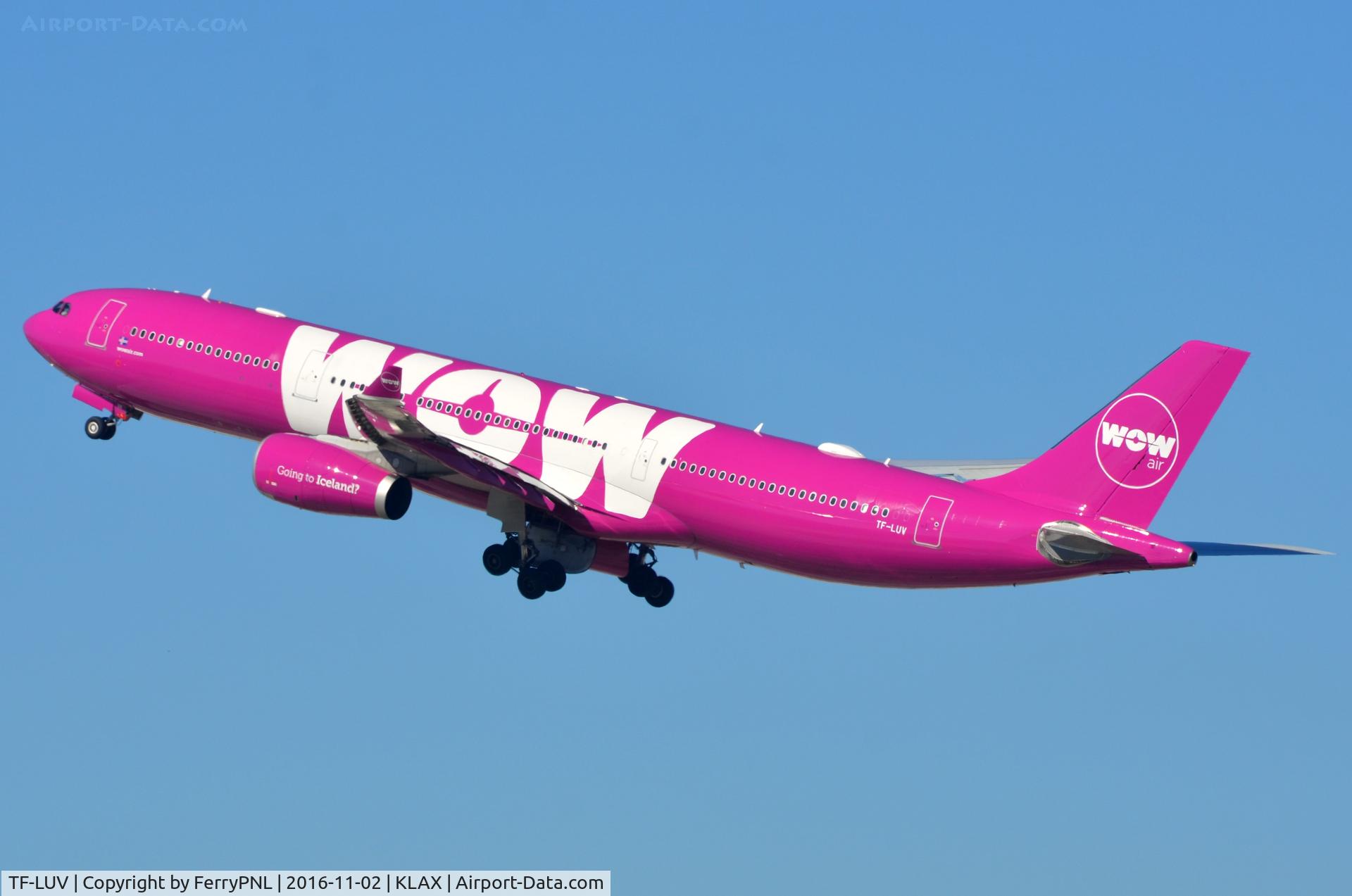 TF-LUV, 2015 Airbus A330-343 C/N 1607, The WOW factor departing LAX
