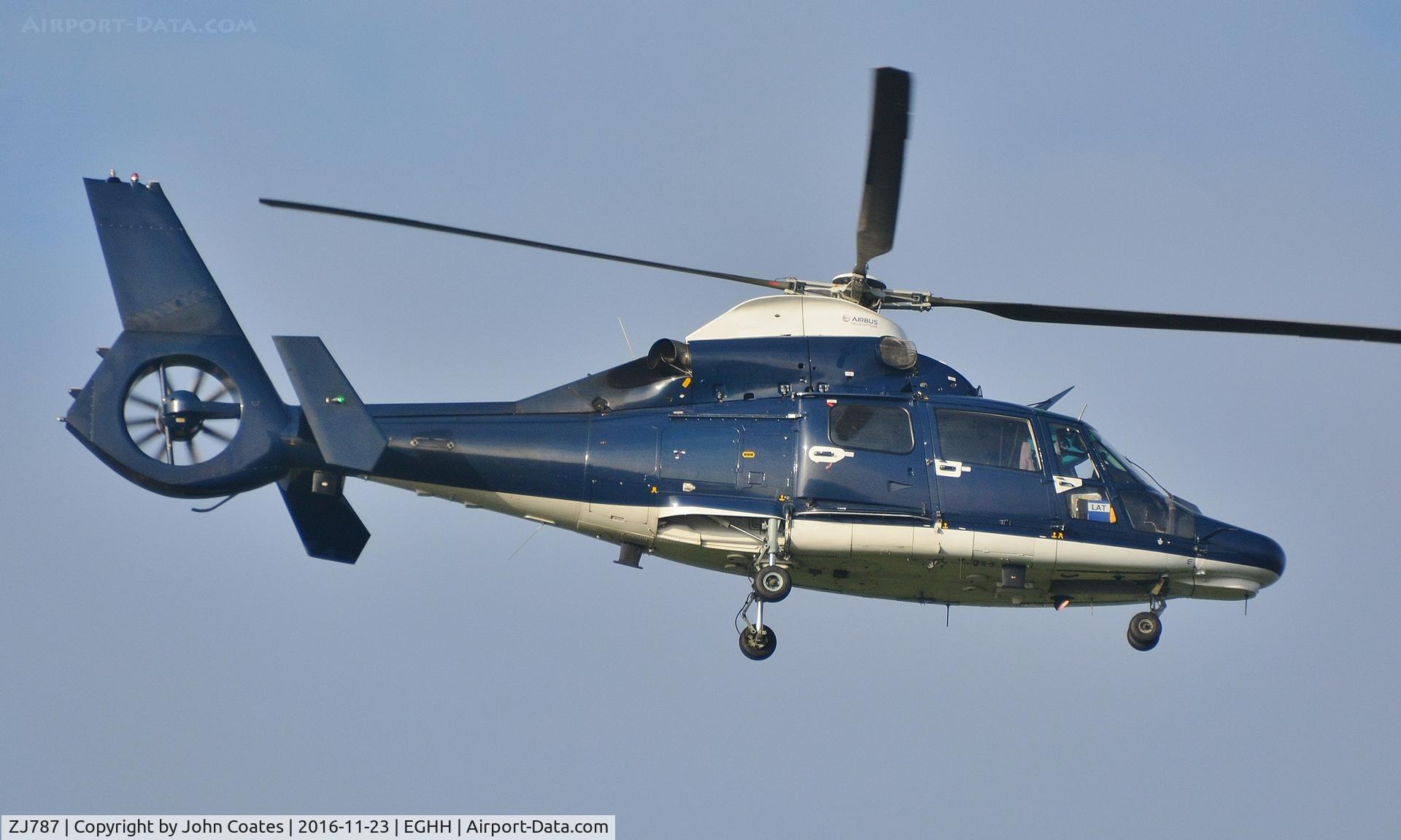 ZJ787, Eurocopter AS-365N-3 Dauphin AH.1 C/N 6824, Low approach during training