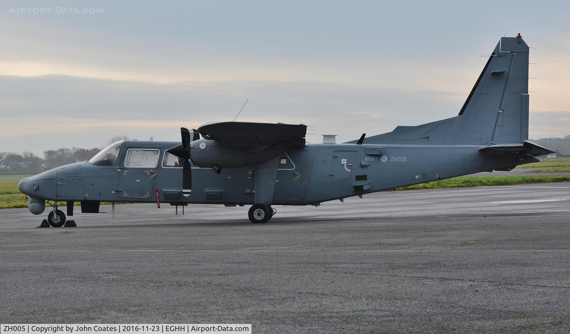 ZH005, Britten-Norman BN2 Defender AL 2 C/N 4018, Visitor at Signature