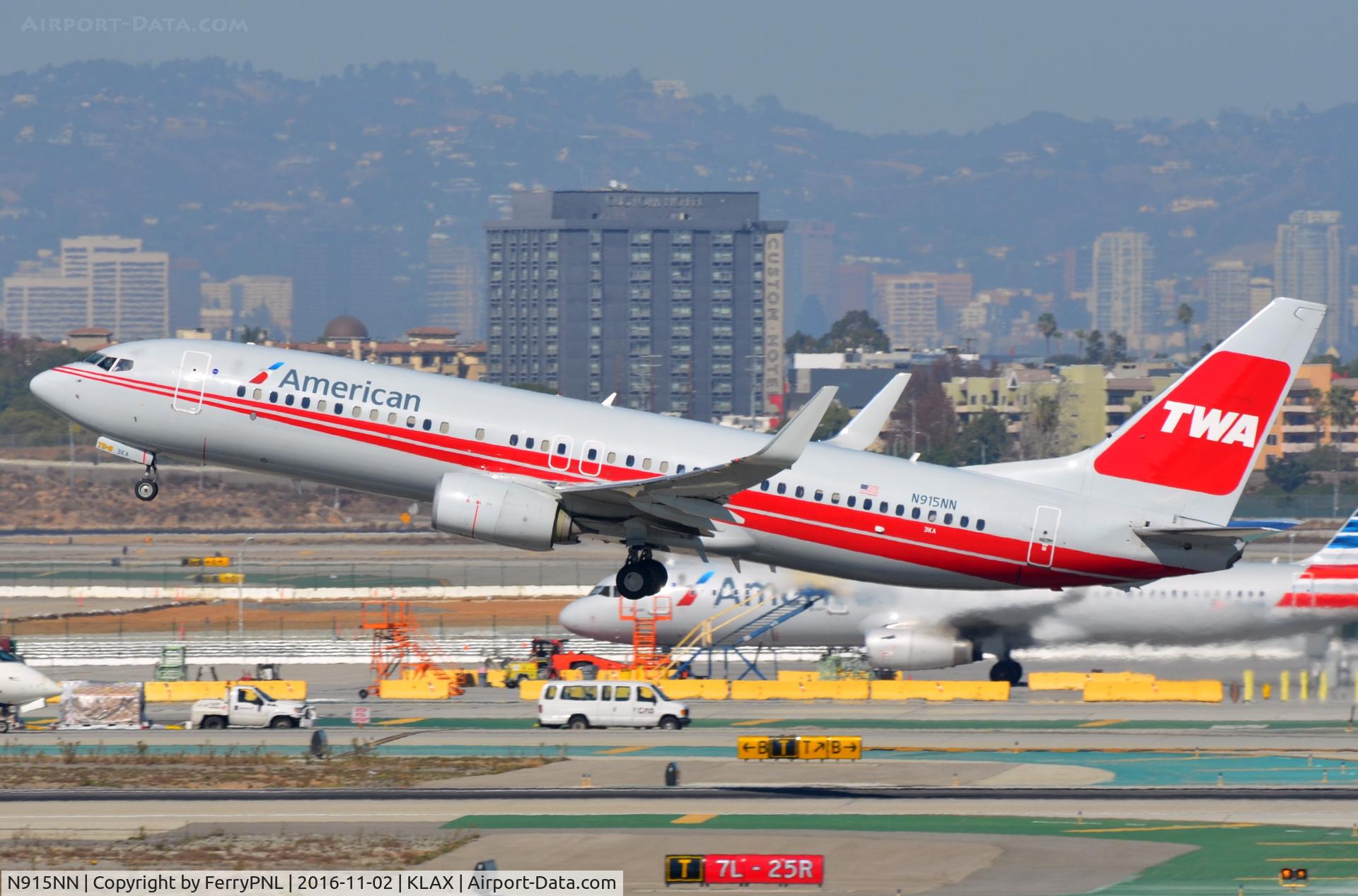 N915NN, 2013 Boeing 737-823 C/N 33227, American B738 in TWA uniform.