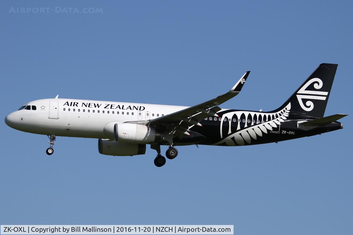 ZK-OXL, 2016 Airbus A320-232 C/N 7086, NZ541 from AKL