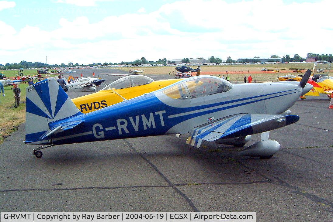 G-RVMT, 2002 Vans RV-6 C/N PFA 181A-13644, Van's RV-6 [PFA 181A-13644] North Weald~G 19/06/2004. Former scheme.