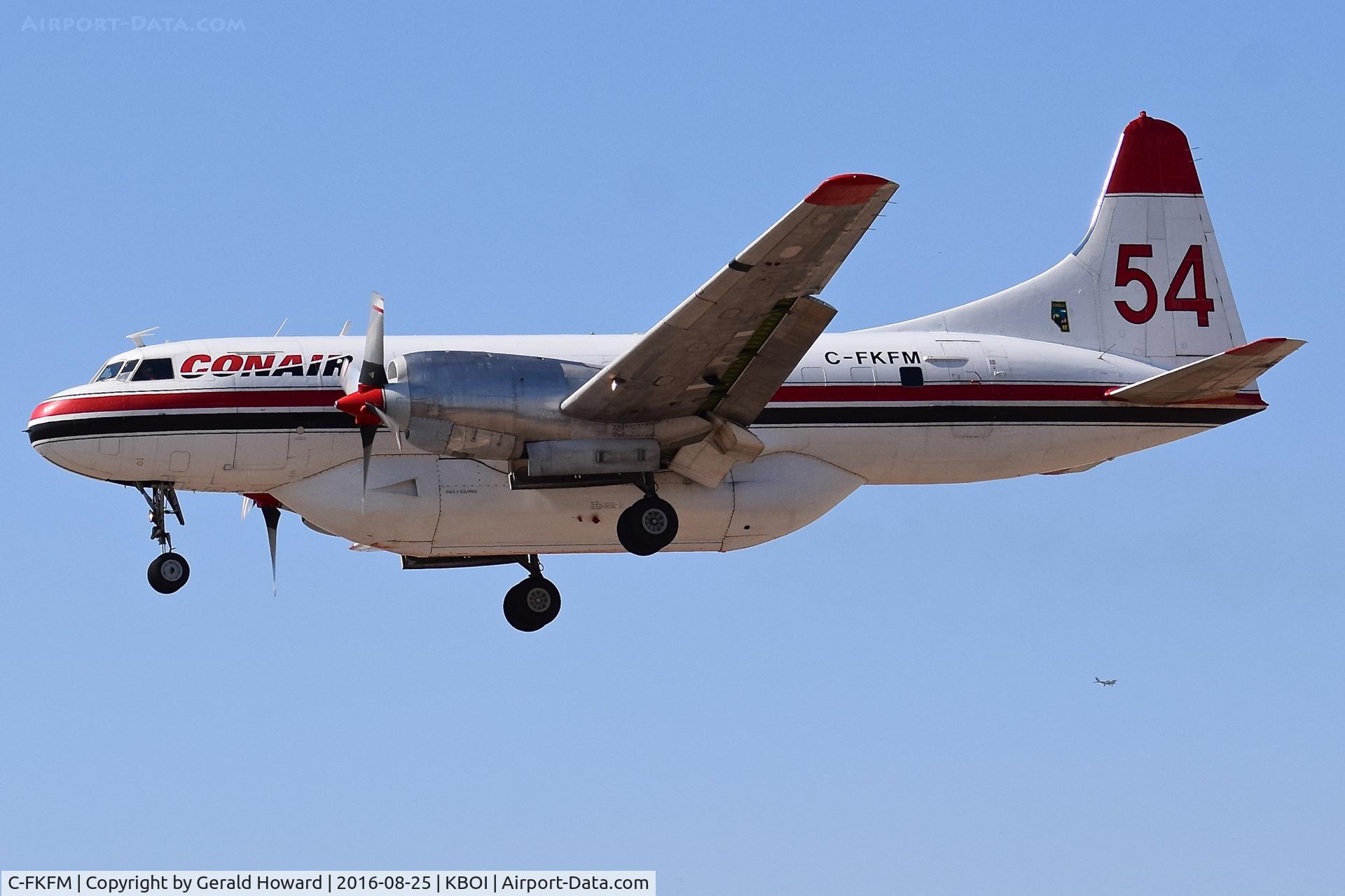 C-FKFM, 1953 Convair CV-580(AT) C/N 70, Landing RWY 10L.
