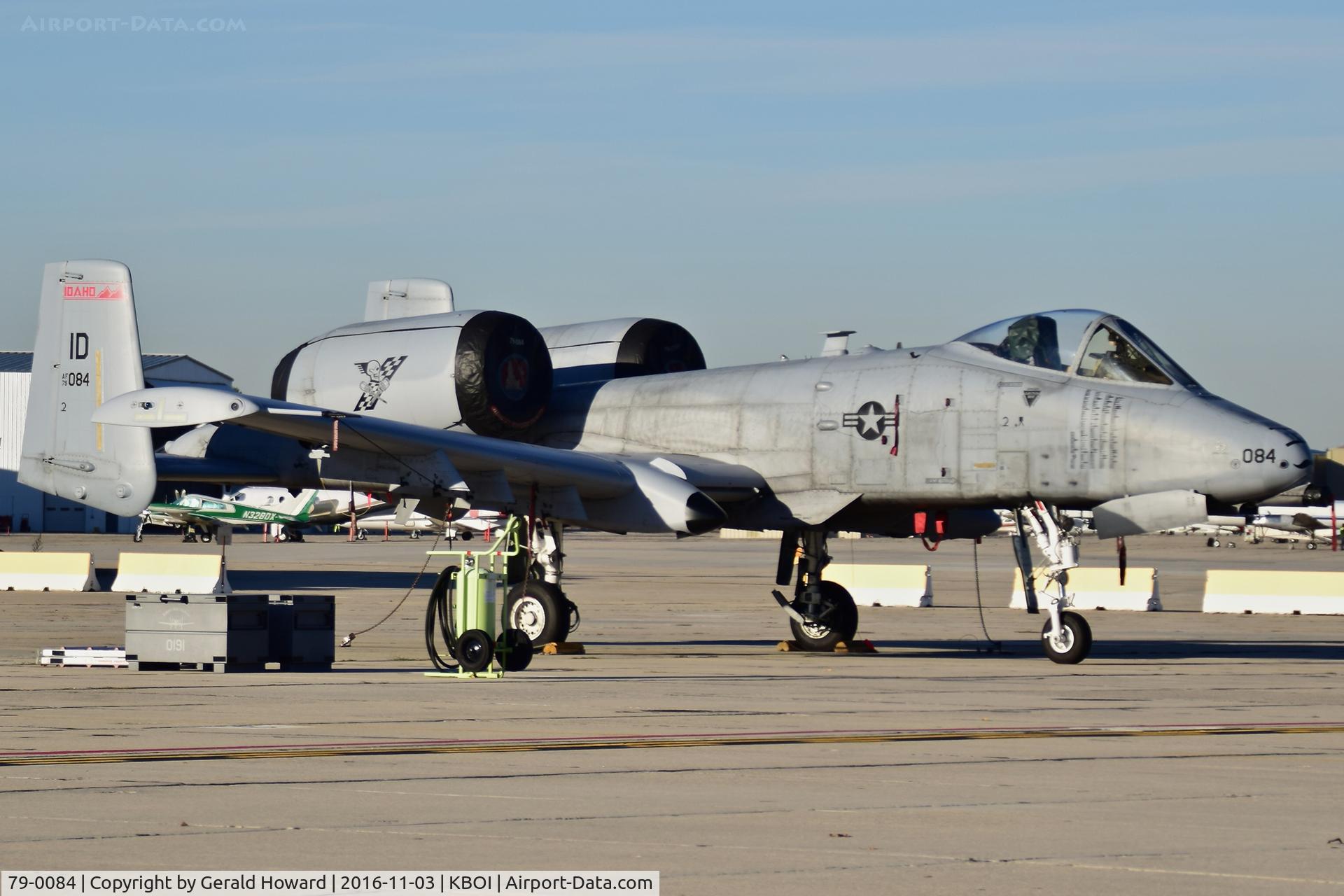 79-0084, 1979 Fairchild Republic A-10C Thunderbolt II C/N A10-0348, On Air Guard ramp after 6 month deployment. Has mission count on nose. 190th Fighter Sq., 124th Fighter Wing, Idaho ANG.