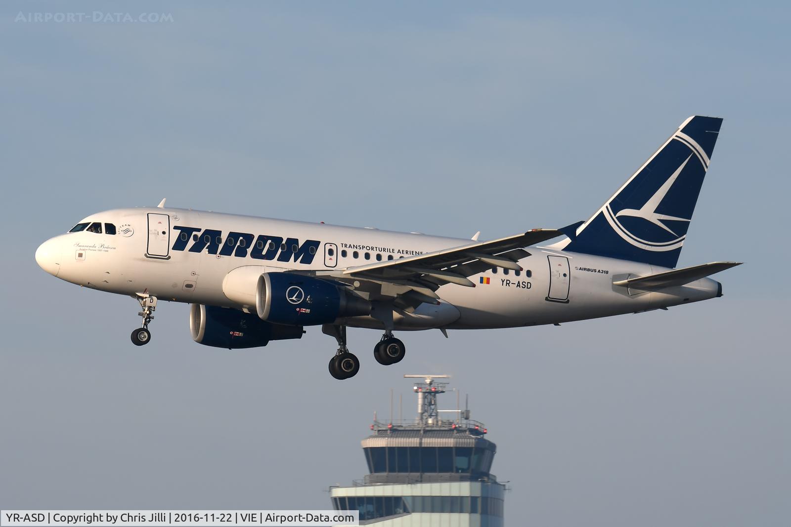 YR-ASD, 2007 Airbus A318-111 C/N 3225, TAROM