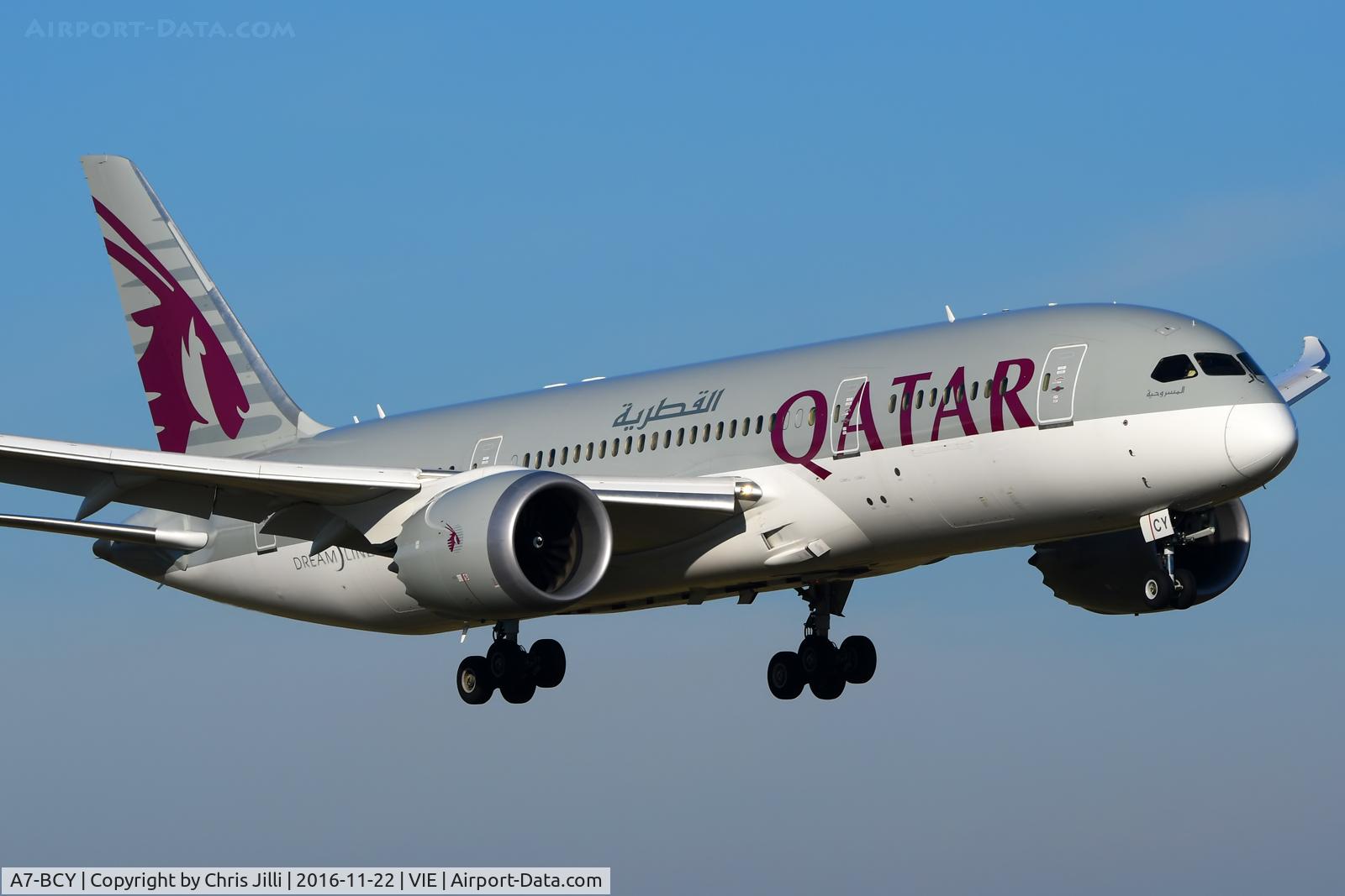 A7-BCY, 2015 Boeing 787-8 Dreamliner C/N 38343, Qatar Airways