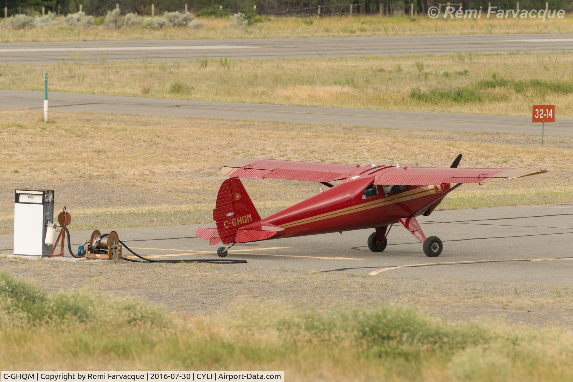 C-GHQM, 1947 Luscombe 8E Silvaire C/N 5123, Preparing for take-off. South end of airfield.