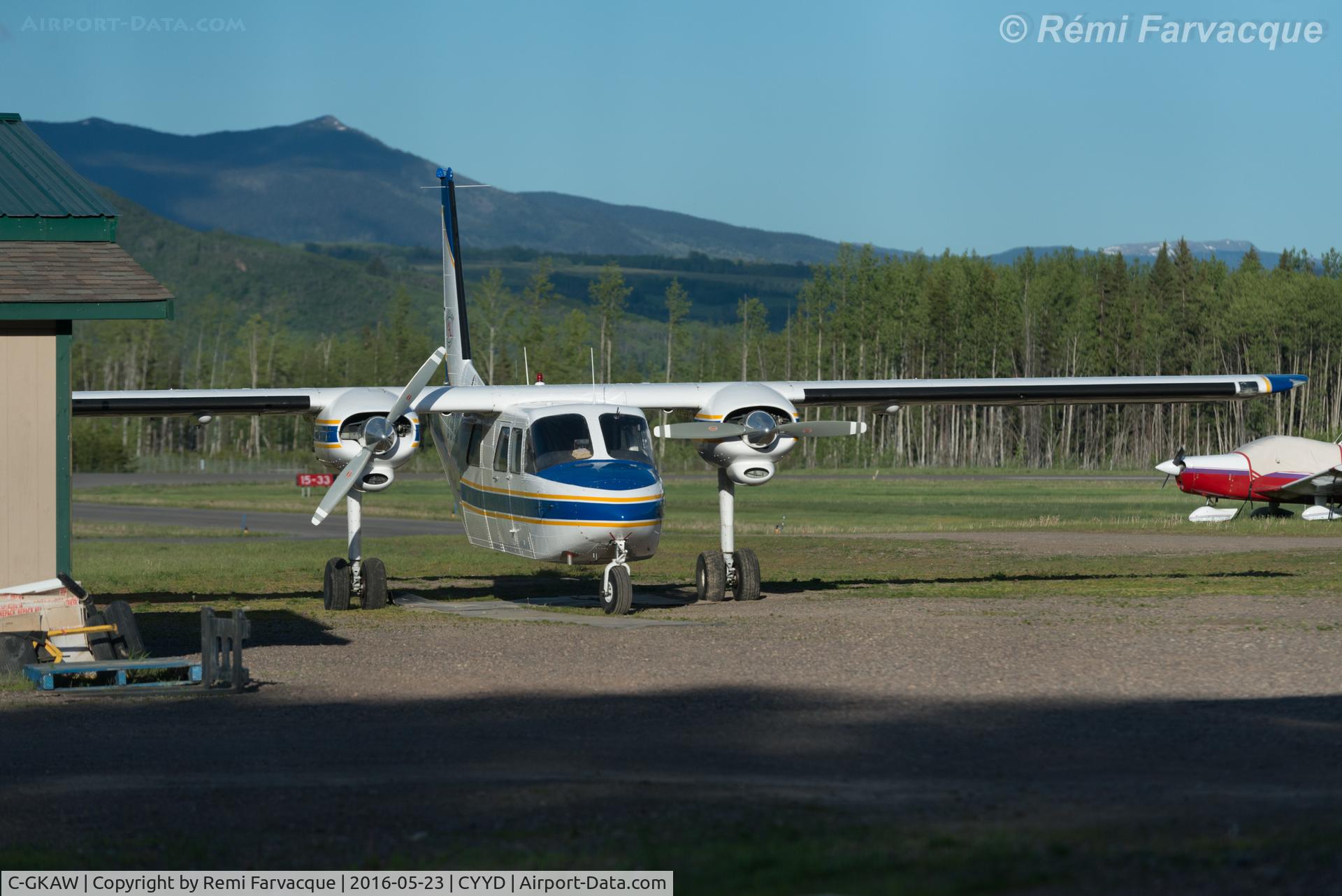 C-GKAW, 1969 Britten-Norman BN-2A-8 Islander C/N 128, Parked by Tsayta Air office.