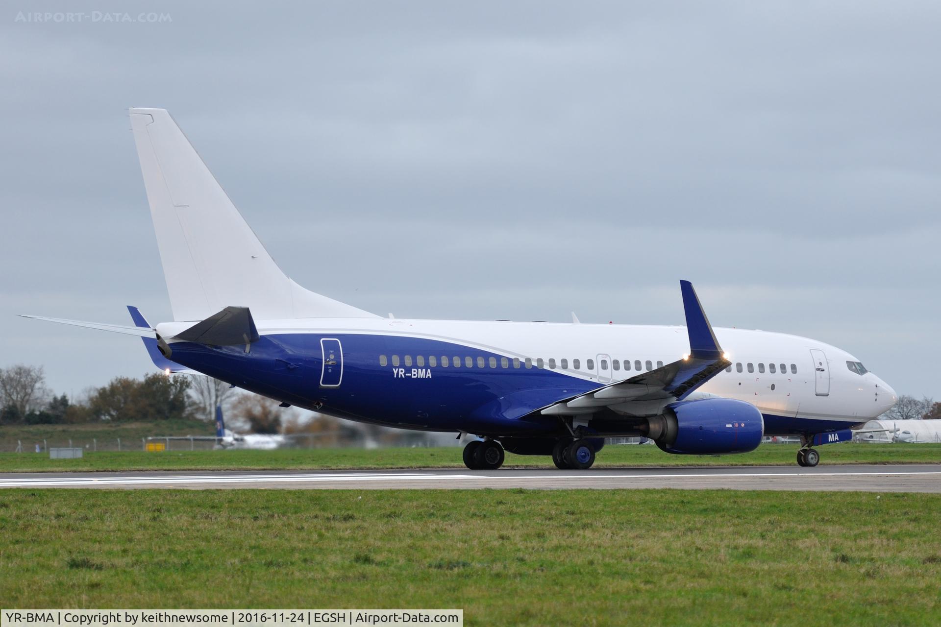 YR-BMA, 2002 Boeing 737-79P C/N 30651, Leaving following paint work.