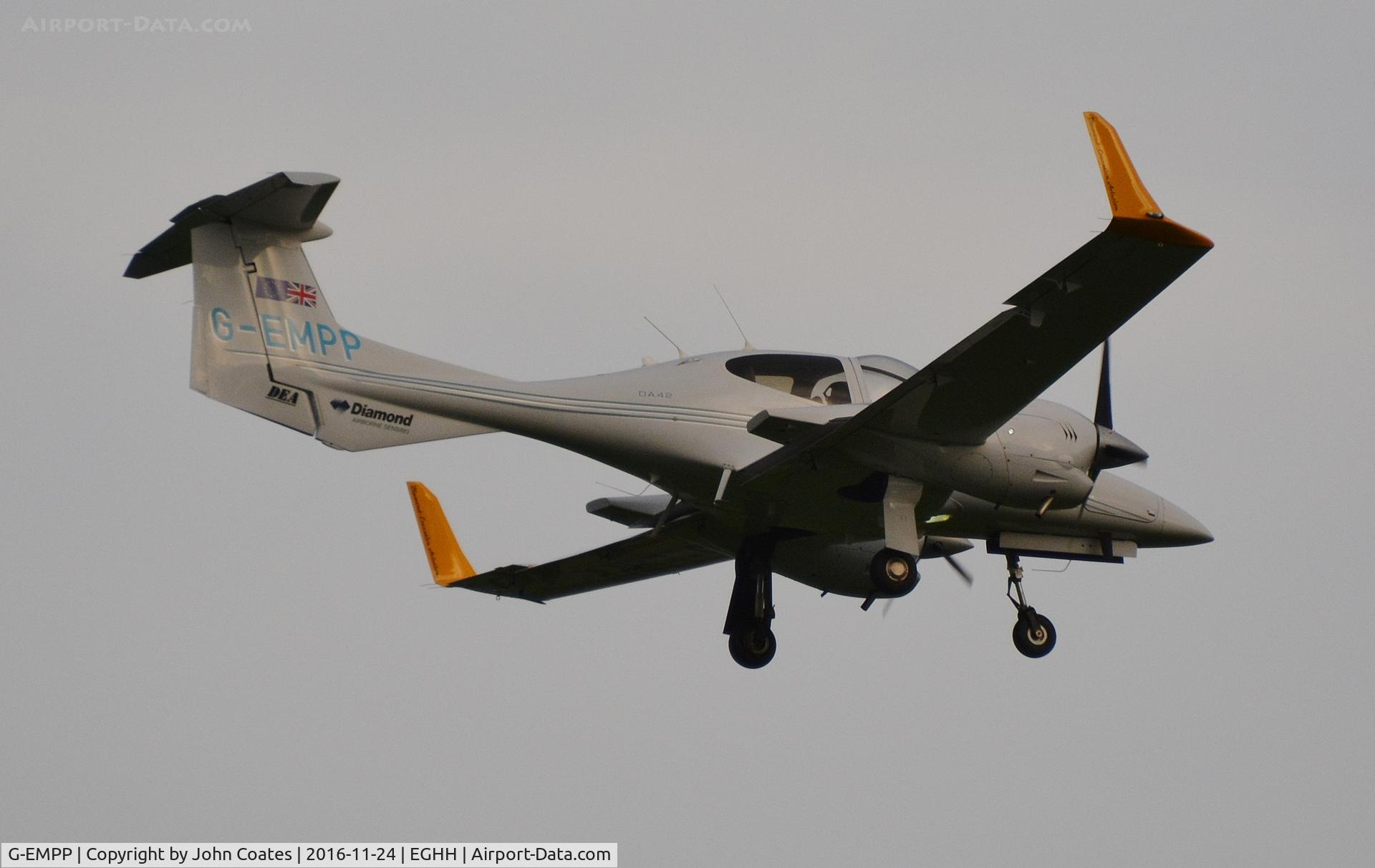 G-EMPP, 2008 Diamond DA-42MPP Guardian Twin Star C/N 42-M011, Arriving 08 from Gamston