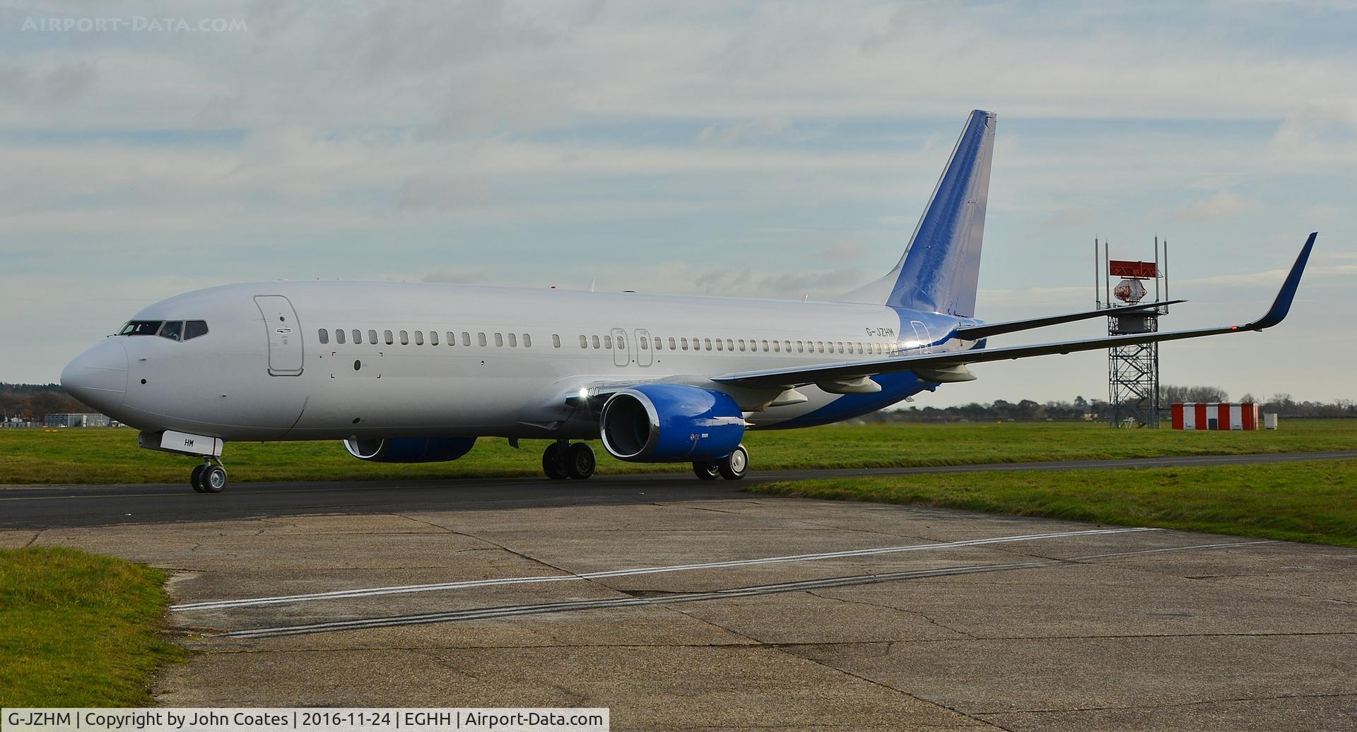 G-JZHM, 2016 Boeing 737-8MG C/N 63570, Arriving in basic livery