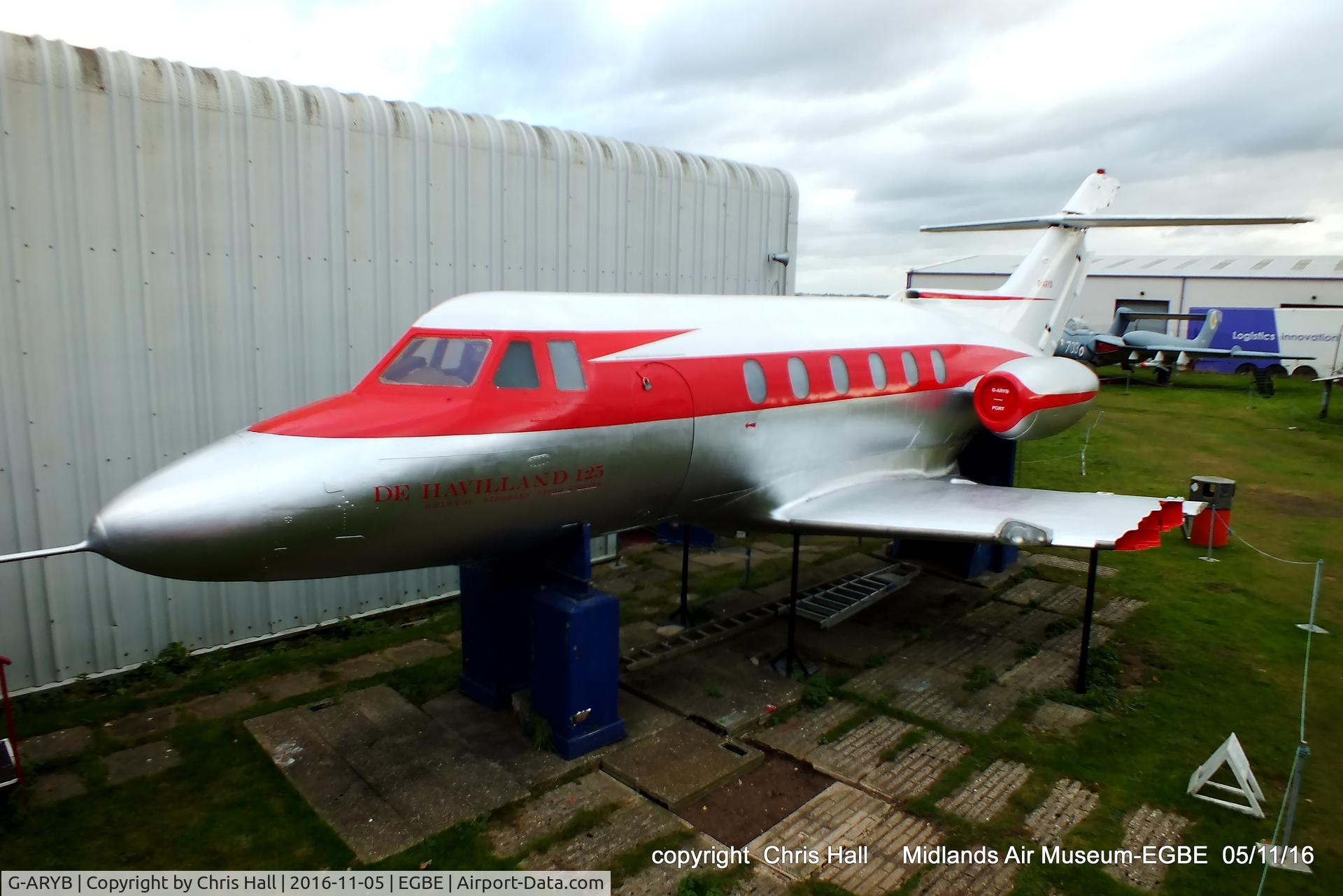 G-ARYB, 1963 De Havilland DH-125 Series 1/521 C/N 25002, preserved at the Midland Air Museum