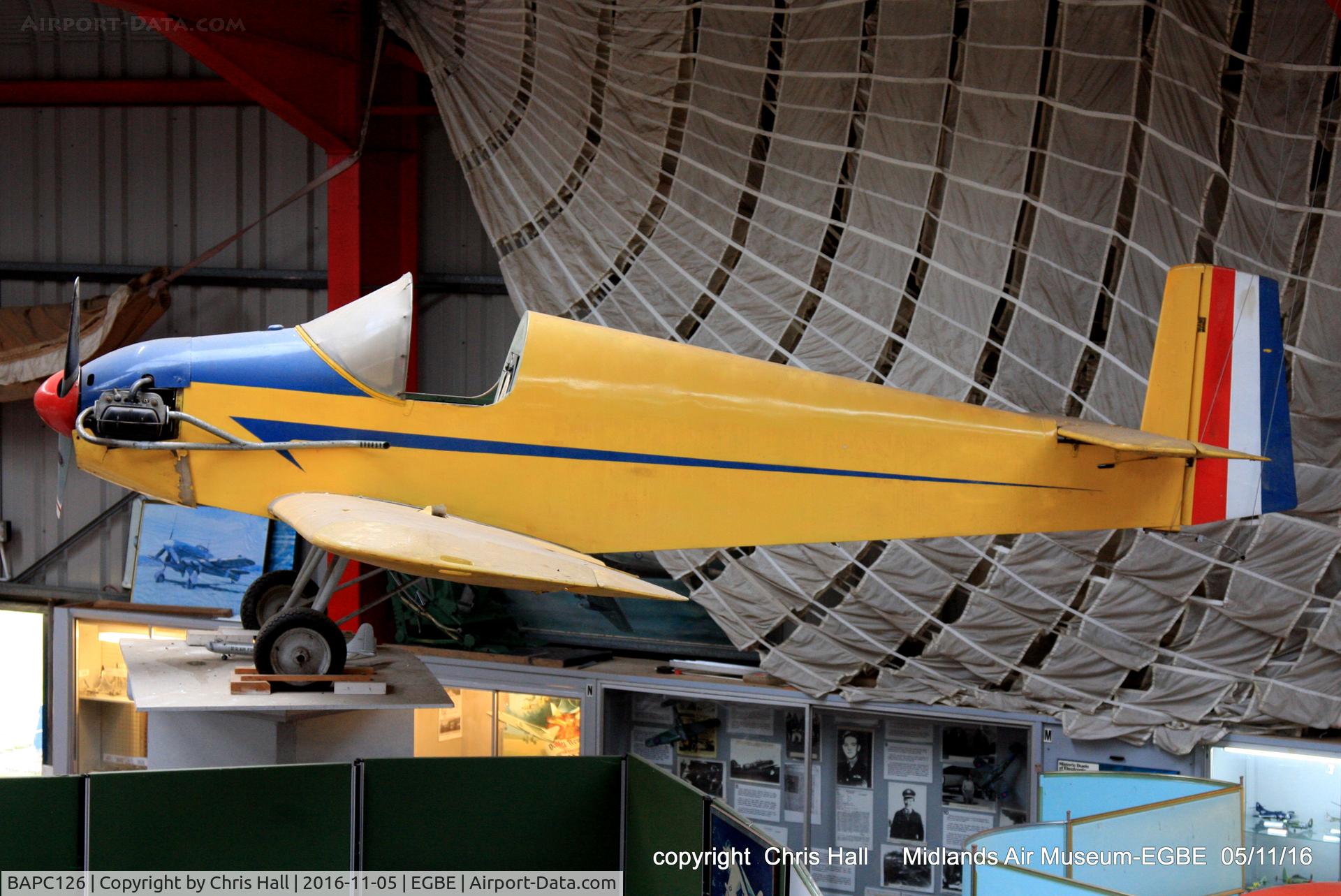 BAPC126, Druine D.31 Turbulent C/N BAPC.126, preserved at the Midland Air Museum