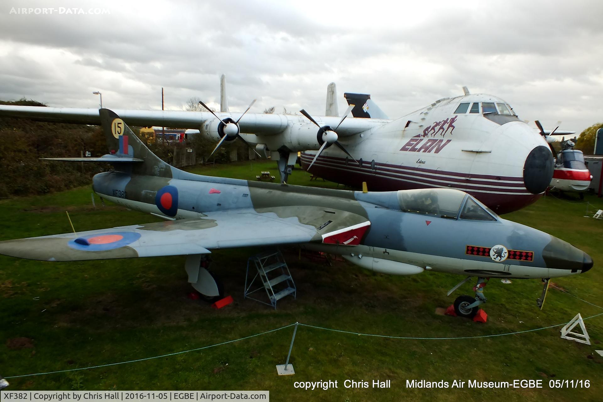XF382, 1956 Hawker Hunter F.6A C/N S4/U/3282, preserved at the Midland Air Museum