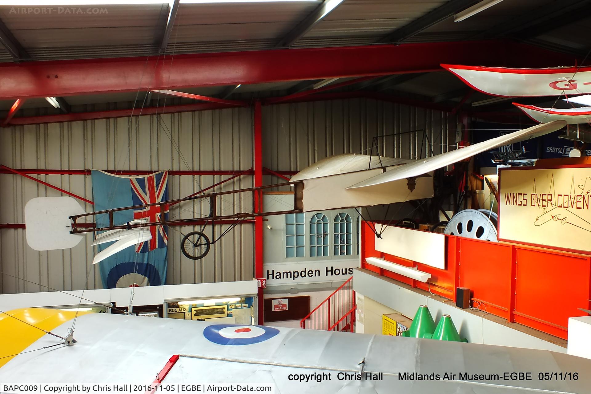 BAPC009, 1959 Bleriot XI static Replica C/N BAPC.009, preserved at the Midland Air Museum