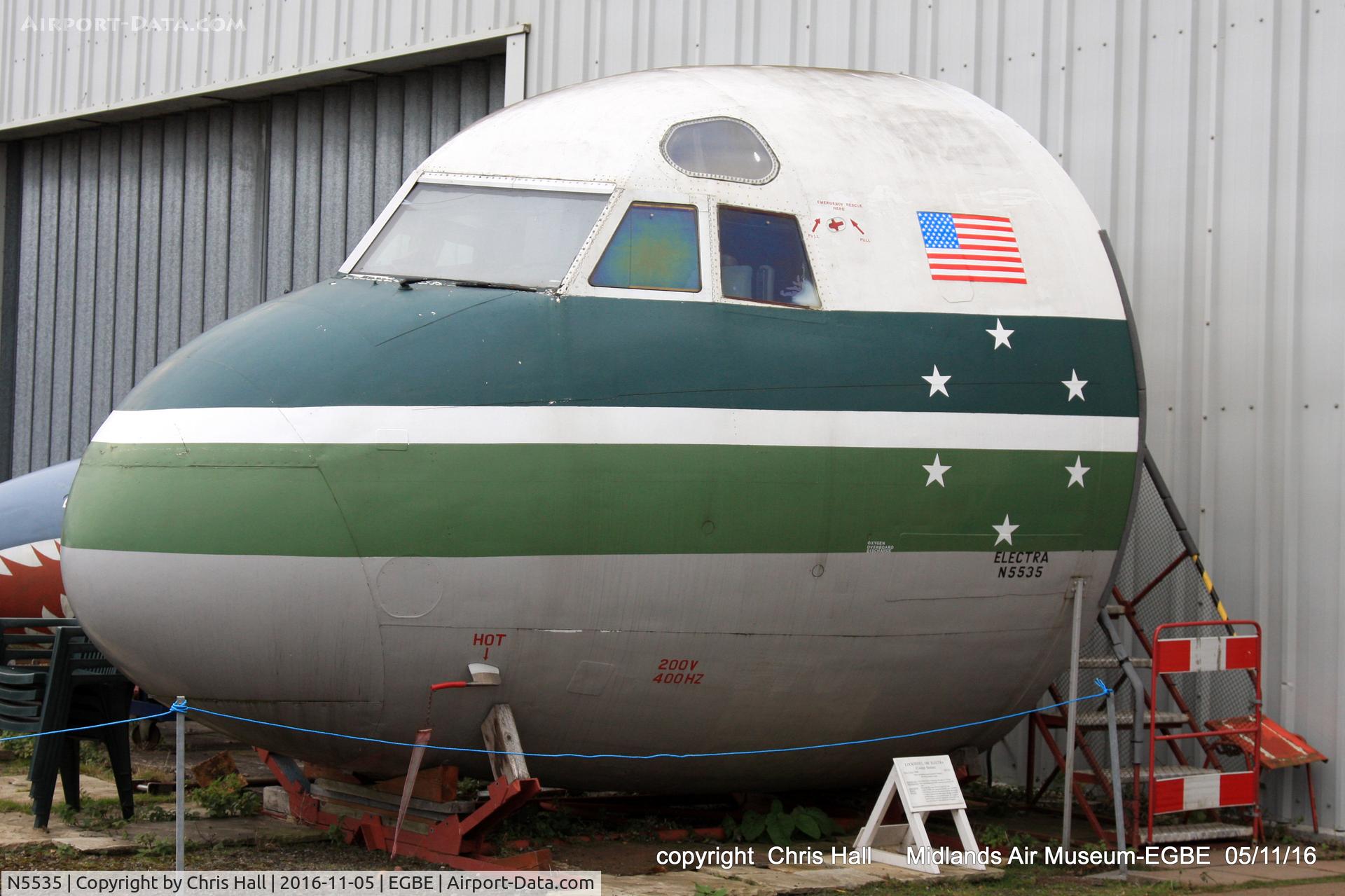 N5535, 1959 Lockheed L-188A(F) Electra C/N 1068, preserved at the Midland Air Museum