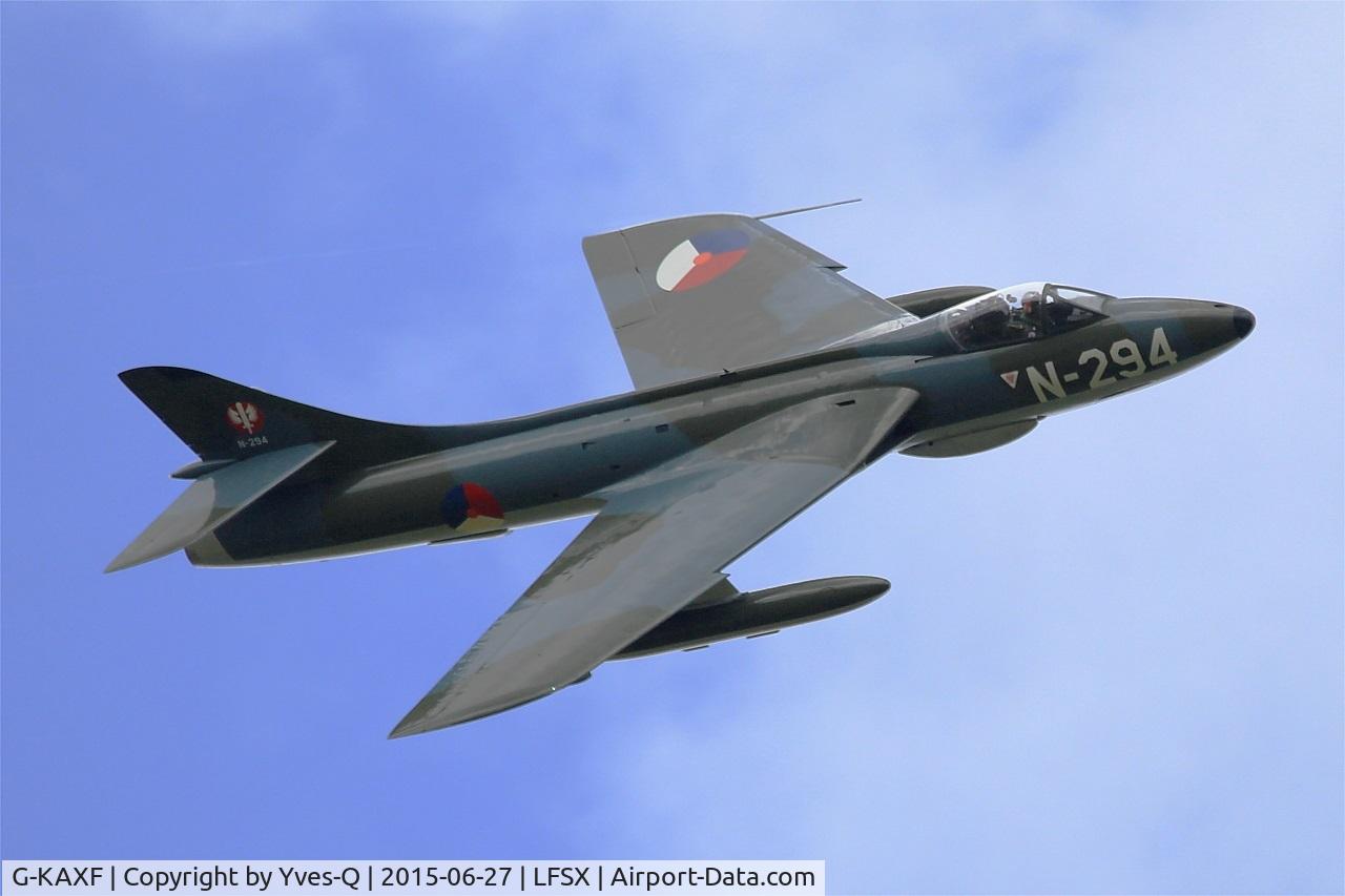 G-KAXF, 1956 Hawker Hunter F.6A C/N S4/U/3361, Hawker Hunter F.6A, On display, Luxeuil-St Sauveur Air Base 116 (LFSX) Open day 2015
