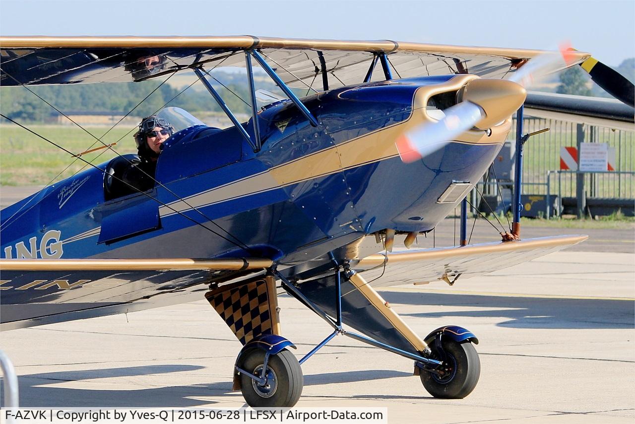 F-AZVK, 1935 Bucker Bu-131 Jungmann C/N 27, Bücker Bu 131B Jungmann, Taxiing to parking area, Luxeuil-St Sauveur Air Base 116 (LFSX) Open day 2015