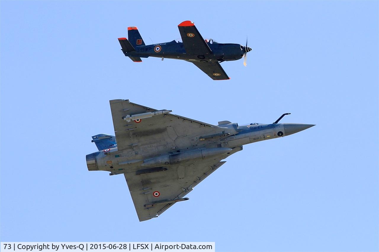73, Socata TB-30 Epsilon C/N 73, Socata TB-30 Epsilon, Interception simulation of intruding aircraft by Mirage 2000-5F (116-EL), Luxeuil-St Sauveur Air Base 116 (LFSX) Open day 2015