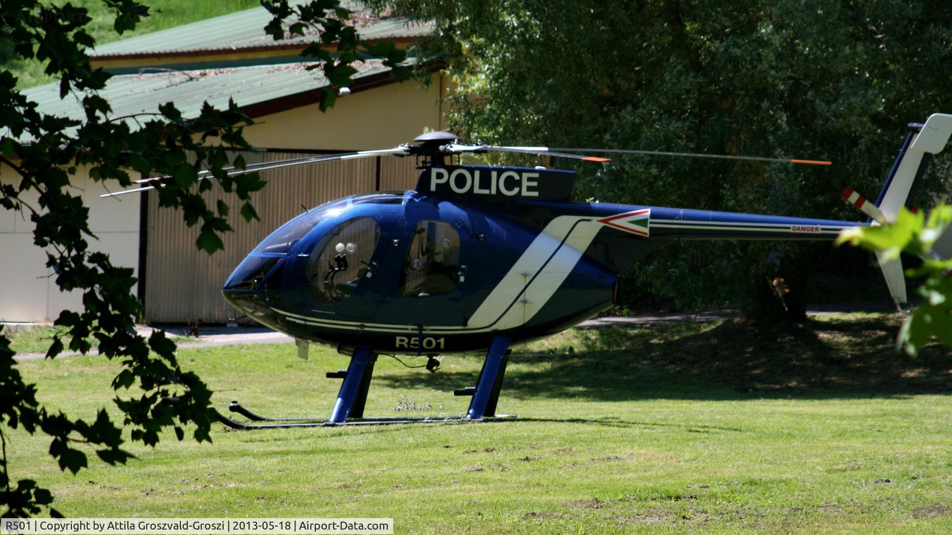 R501, 1989 McDonnell Douglas MD-500E (369E) C/N 0367E, Police officers' school open day. Csopak, Hungary.